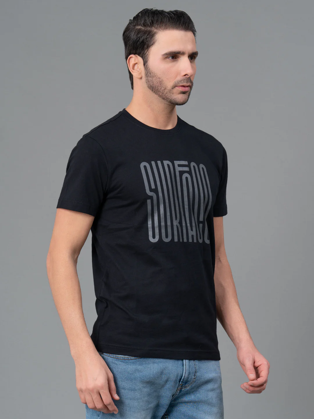 Printed Round Neck T-Shirt for Men - Image 2