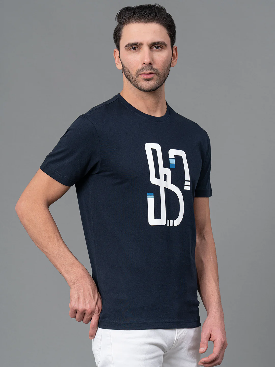 Printed Round Neck T-Shirt for Men - Image 2