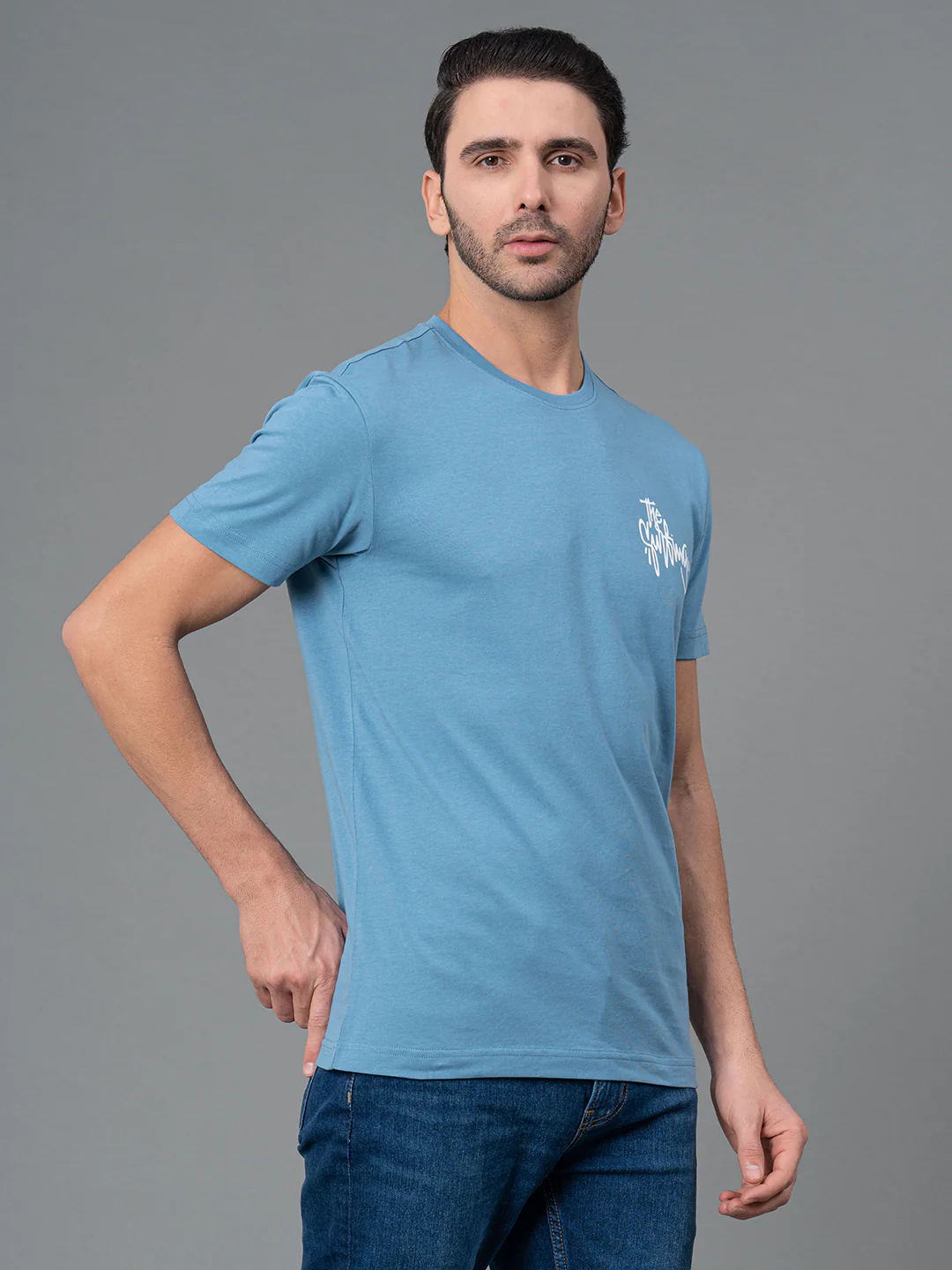 Printed Round Neck T-Shirt for Men - Image 2