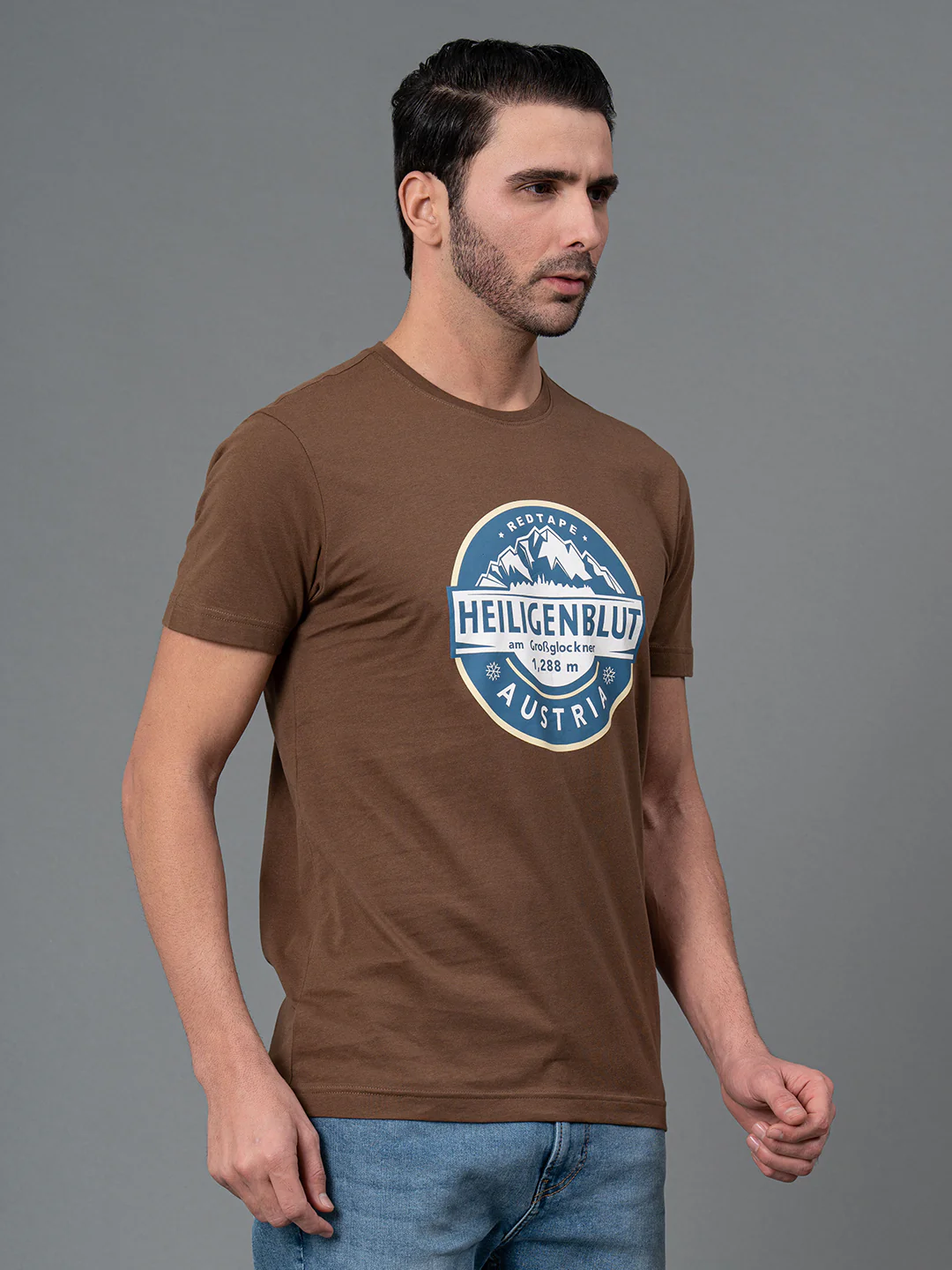 Printed Round Neck T-Shirt for Men - Image 2