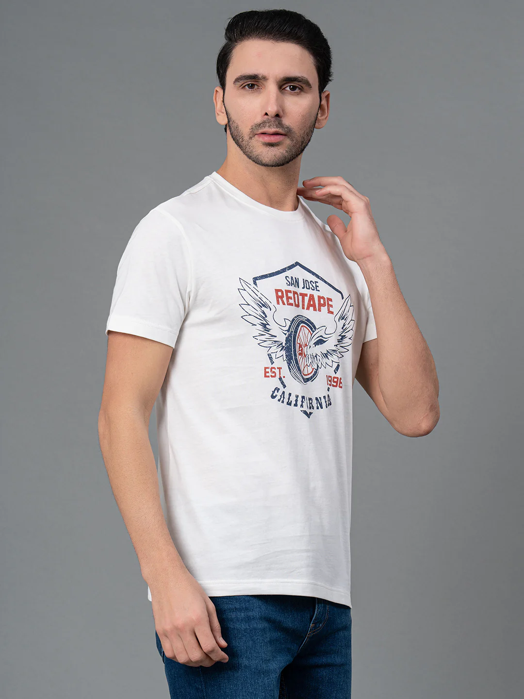 Printed Round Neck T-Shirt for Men - Image 2