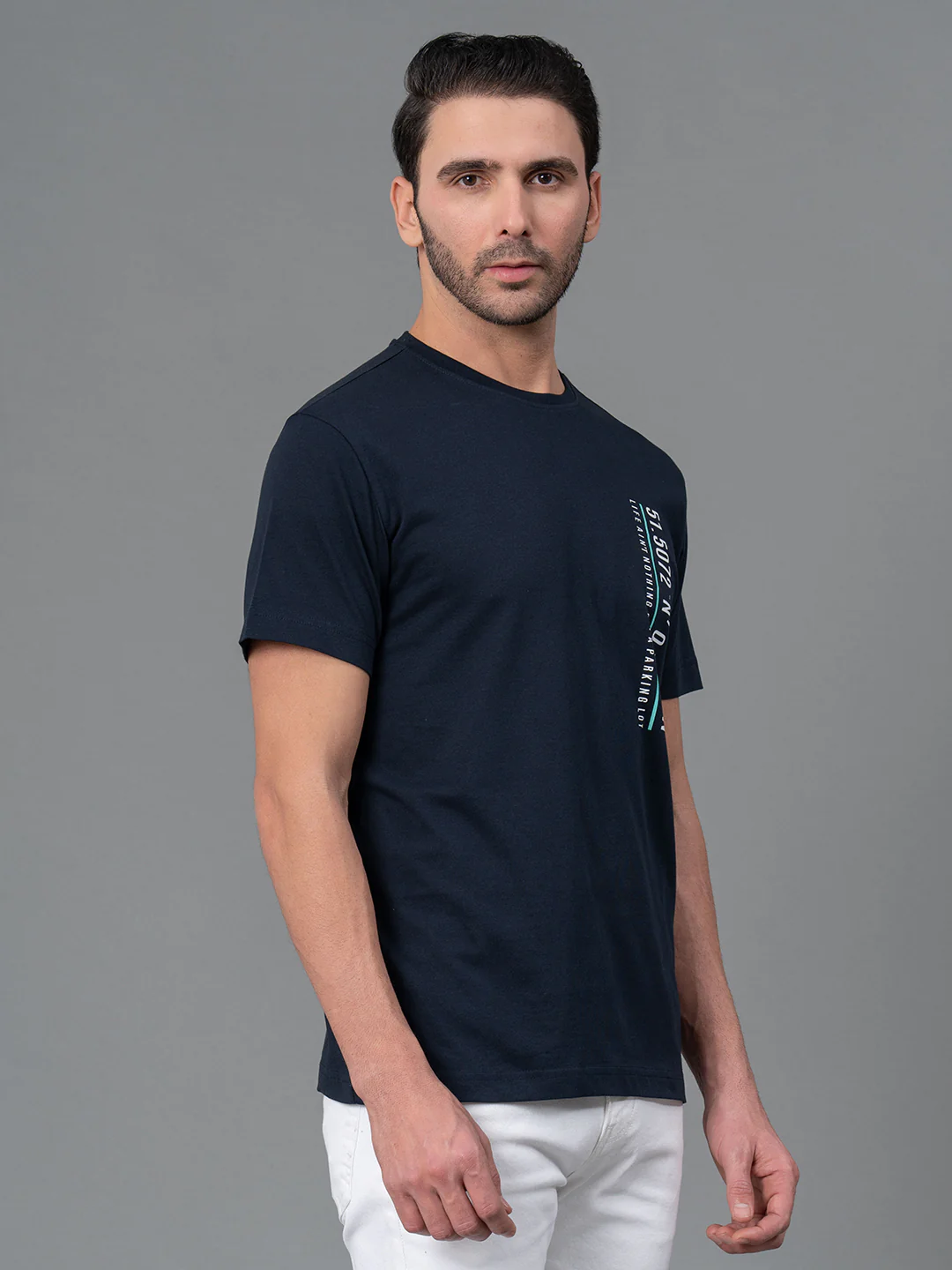 Printed Round Neck T-Shirt for Men - Image 2
