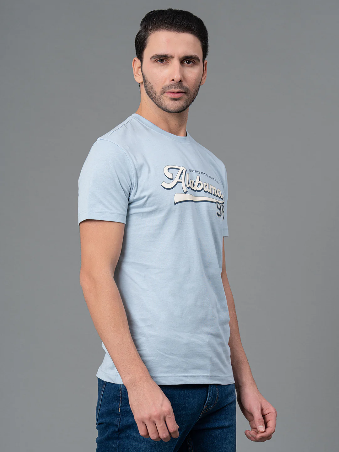 Printed Round Neck T-Shirt for Men - Image 2