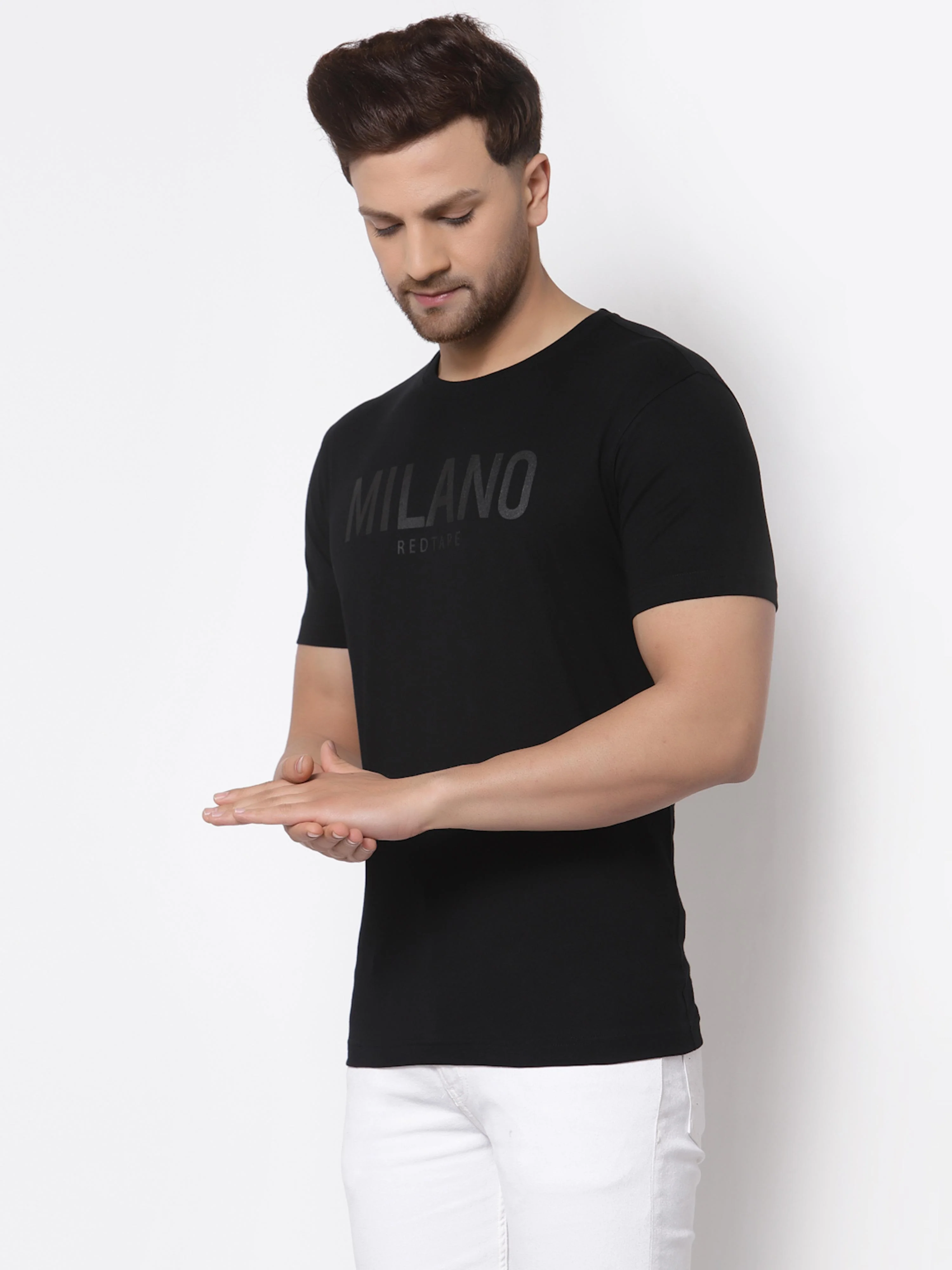 Printed Round Neck T-Shirt for Men - Image 2
