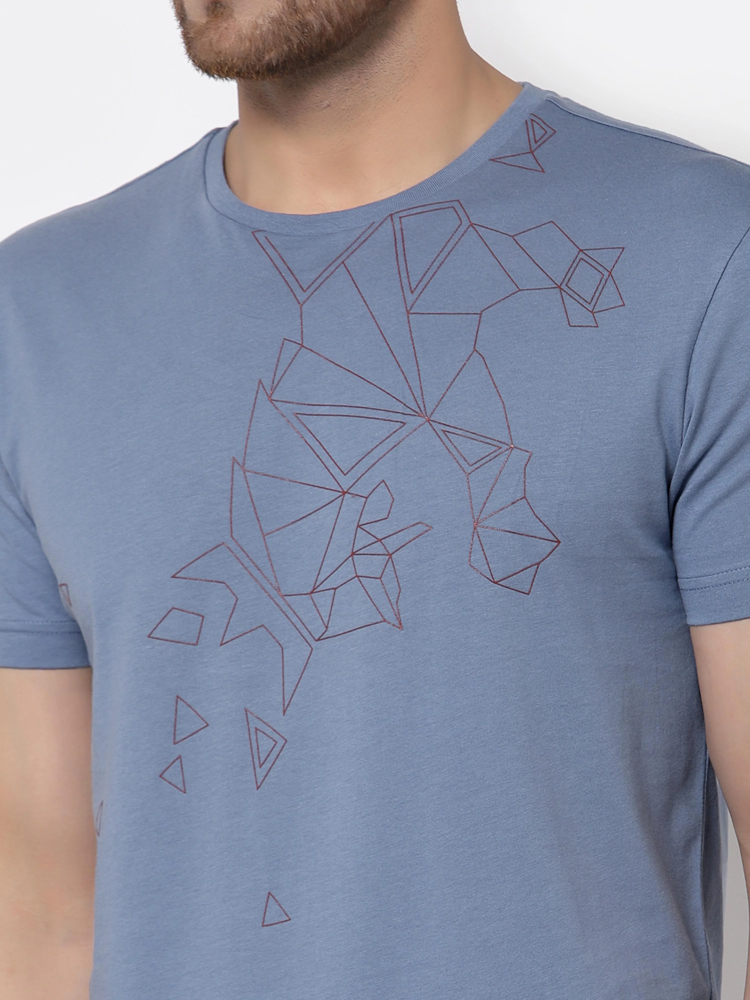 Printed Round Neck T-Shirt for Men - Image 4