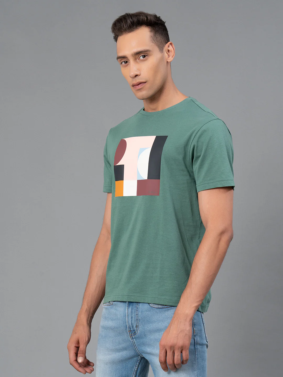 Printed Round Neck T-Shirt for Men - Image 2