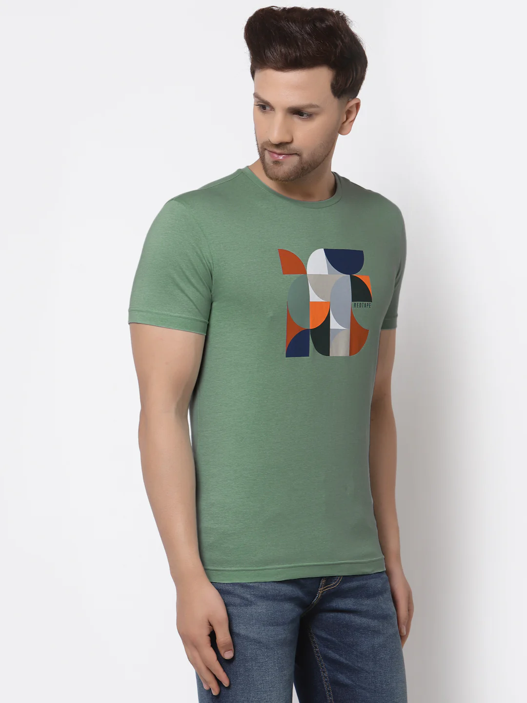 Printed Round Neck T-Shirt for Men - Image 2