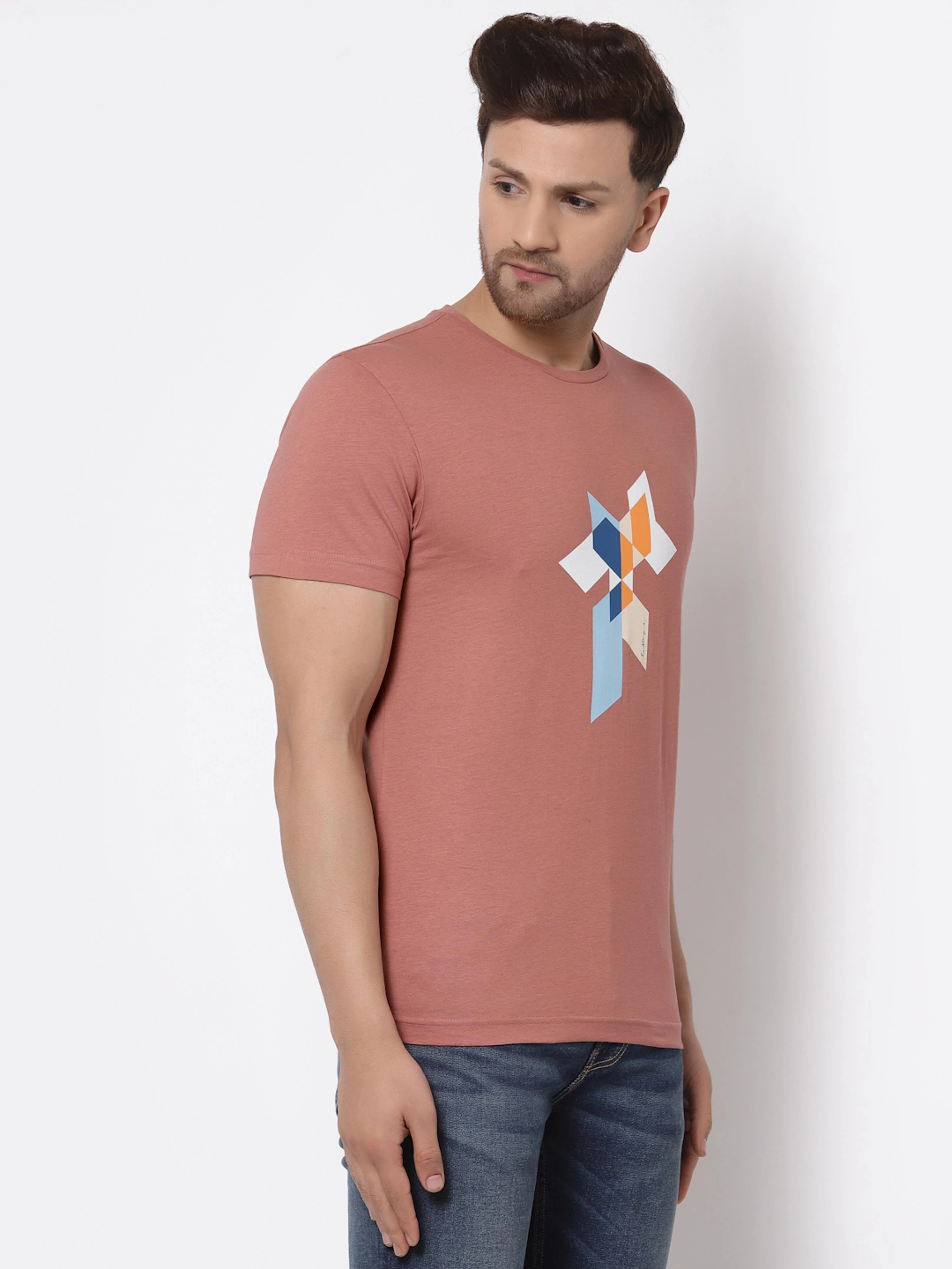 Printed Round Neck T-Shirt for Men - Image 2