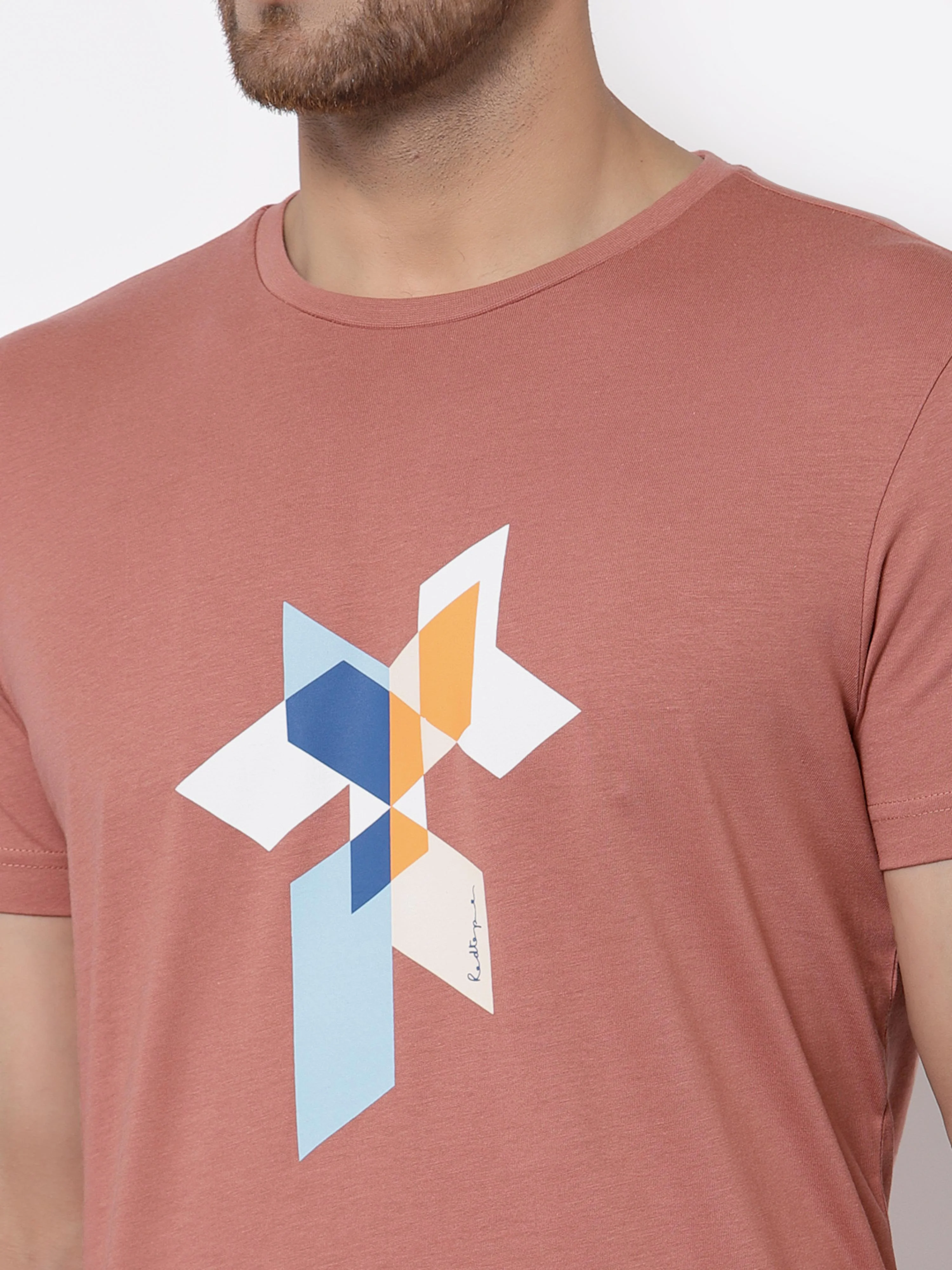 Printed Round Neck T-Shirt for Men - Image 4