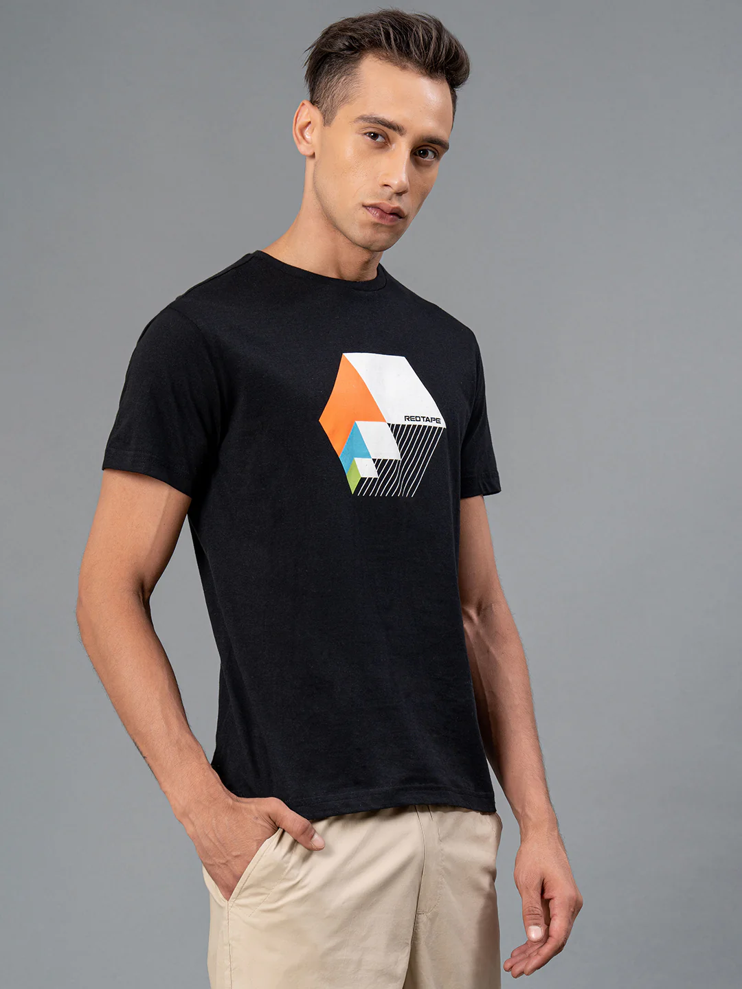 Printed Round Neck T-Shirt for Men - Image 2