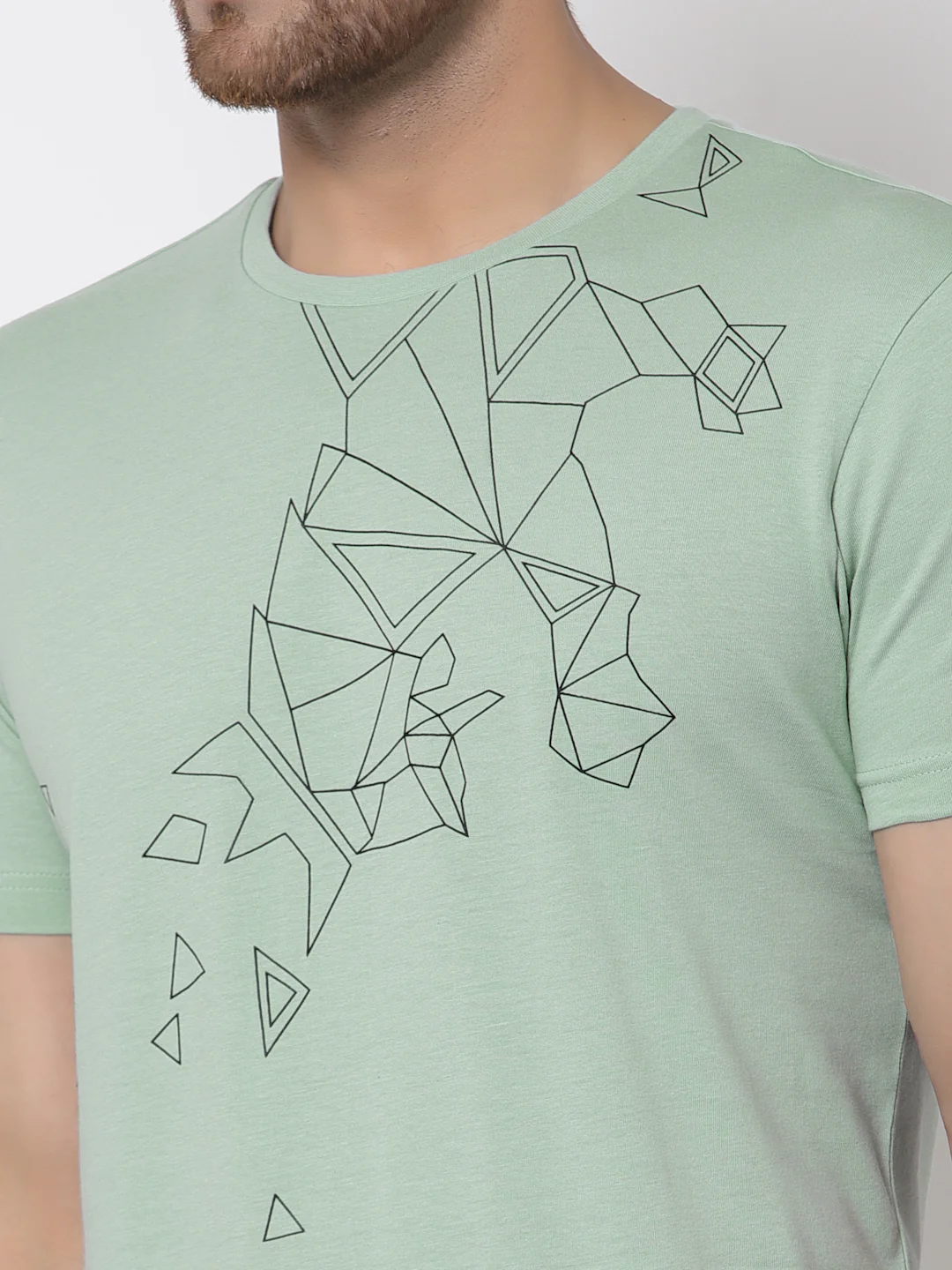 Printed Round Neck T-Shirt for Men - Image 4