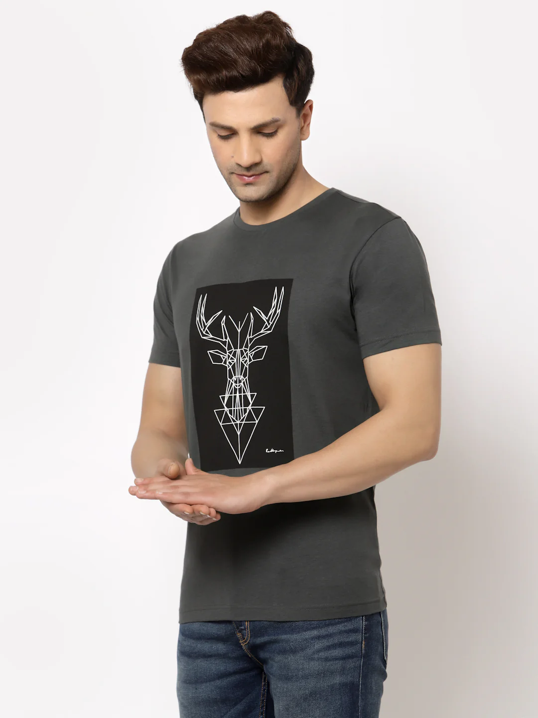 Printed Round Neck T-Shirt for Men - Image 2
