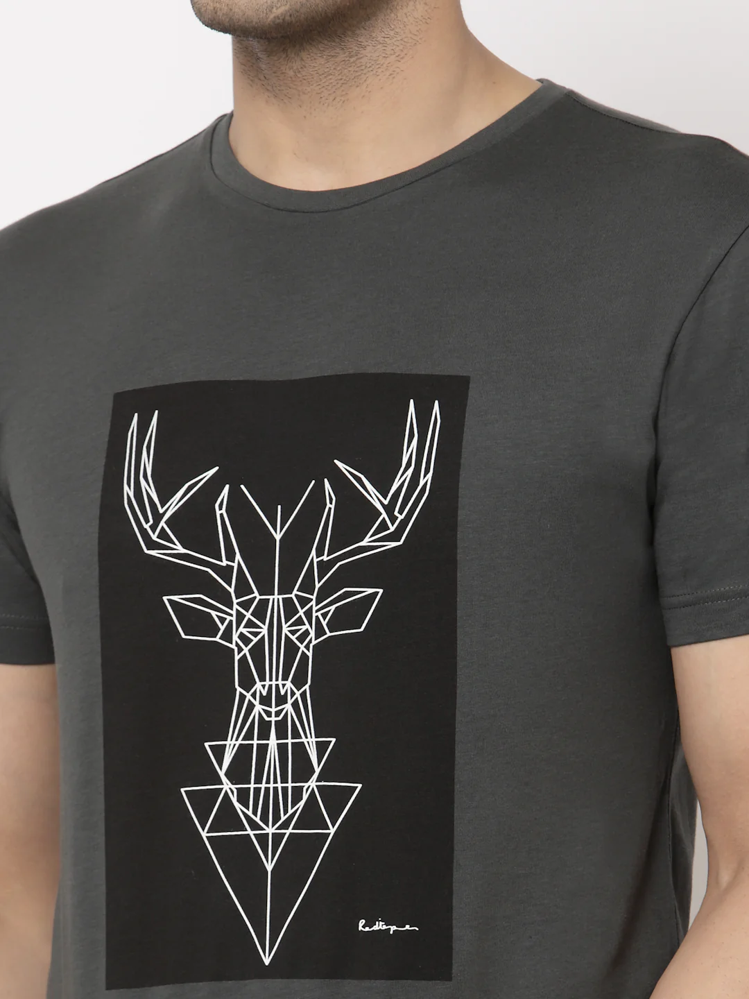 Printed Round Neck T-Shirt for Men - Image 4