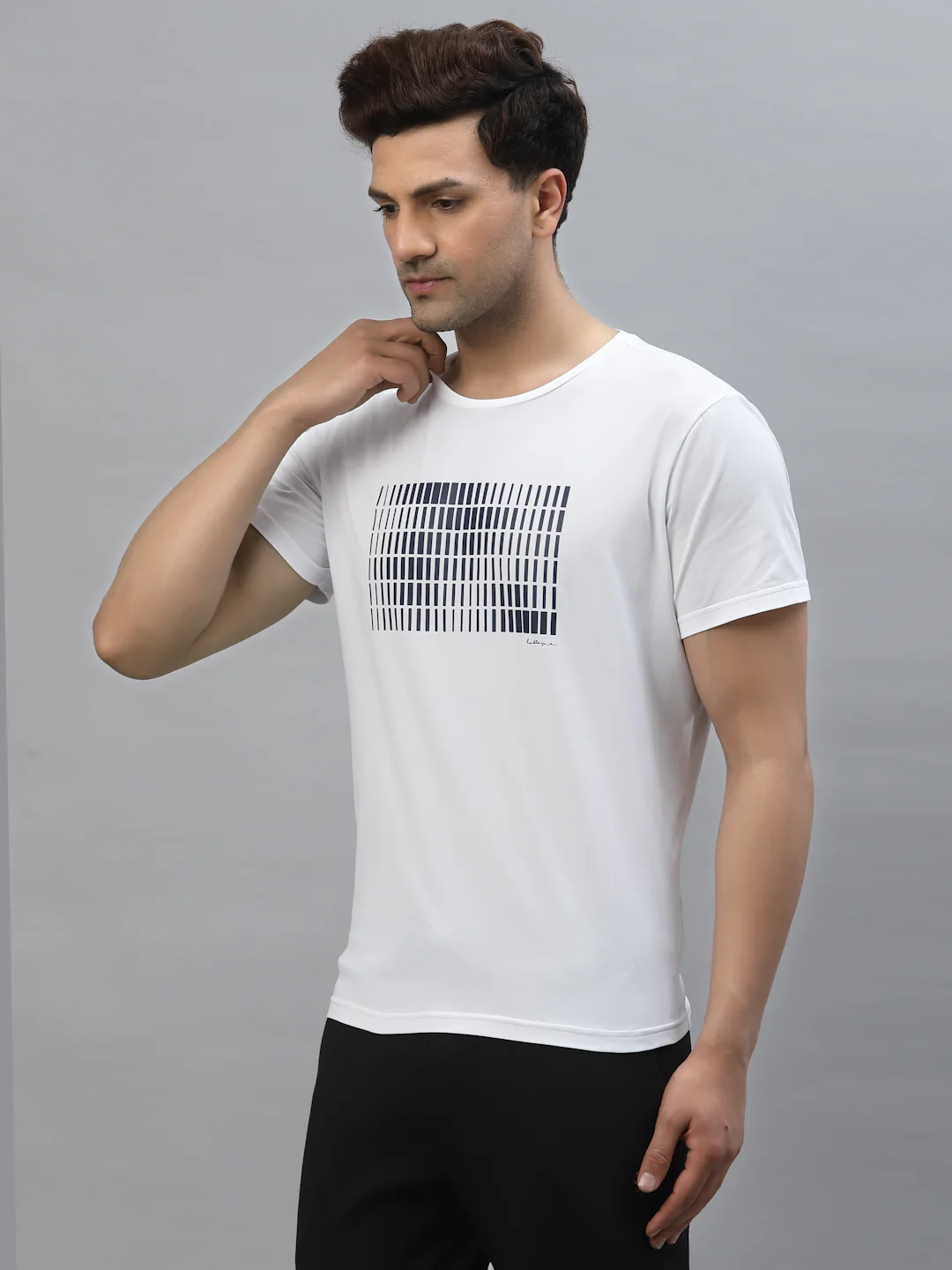 Printed Round Neck T-Shirt for Men - Image 2