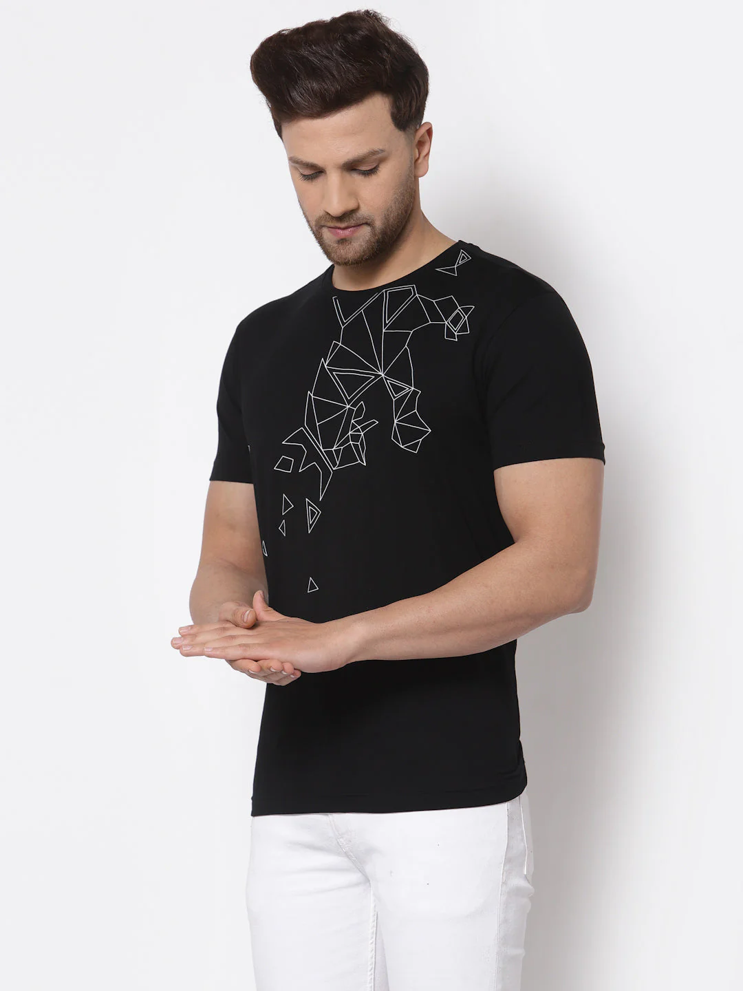 Printed Round Neck T-Shirt for Men - Image 2
