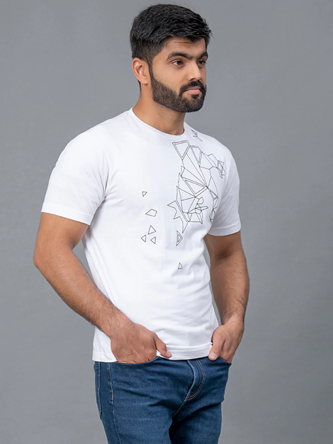 Printed Round Neck T-Shirt for Men - Image 2