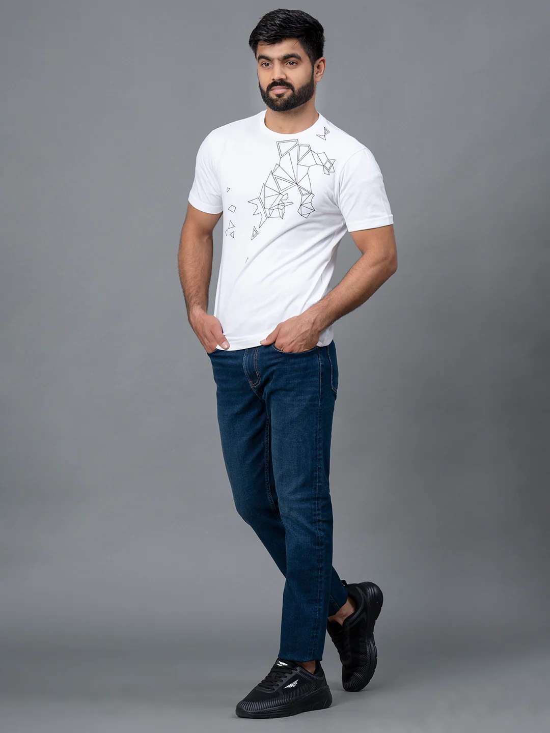 Printed Round Neck T-Shirt for Men - Image 5