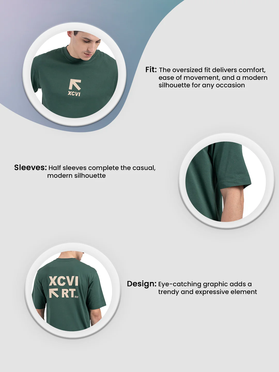 Printed Round Neck T-Shirt for Mens - Image 3