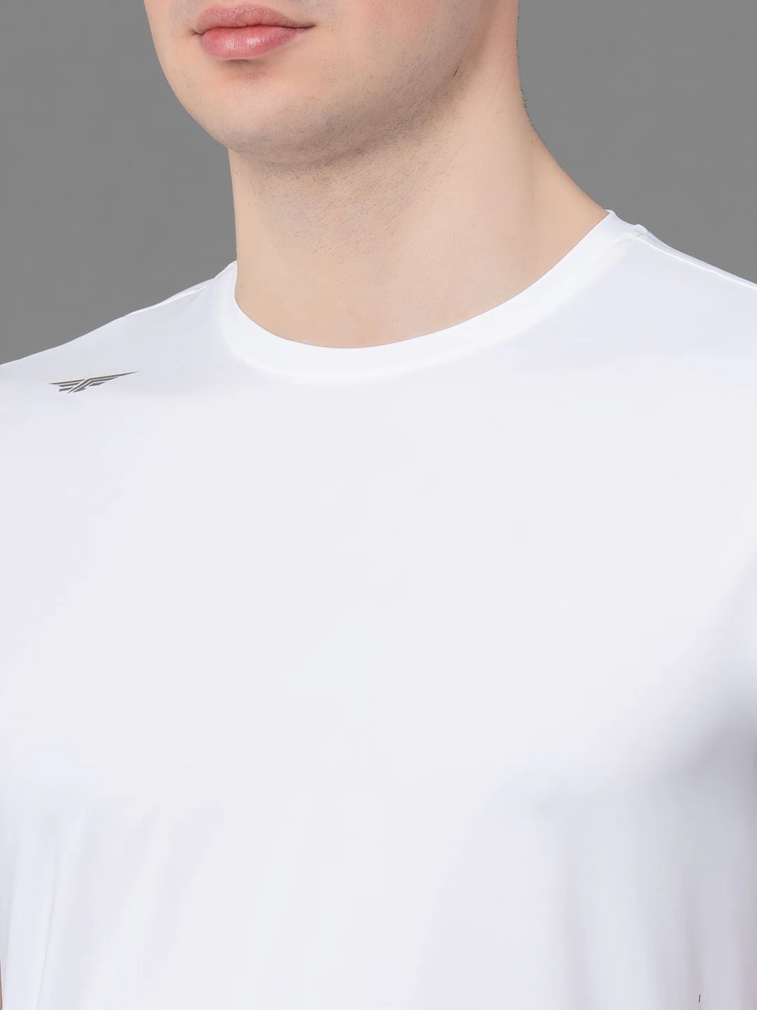 Printed White Activewear T-Shirt for Men - Image 4