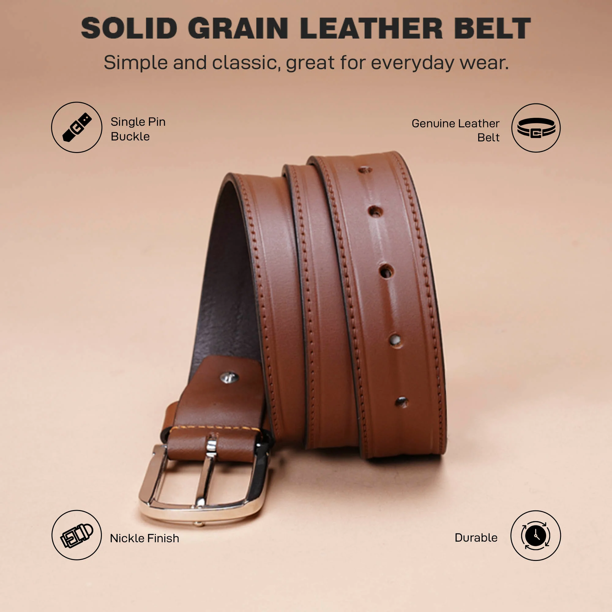 Leather Belt For Men - Image 2
