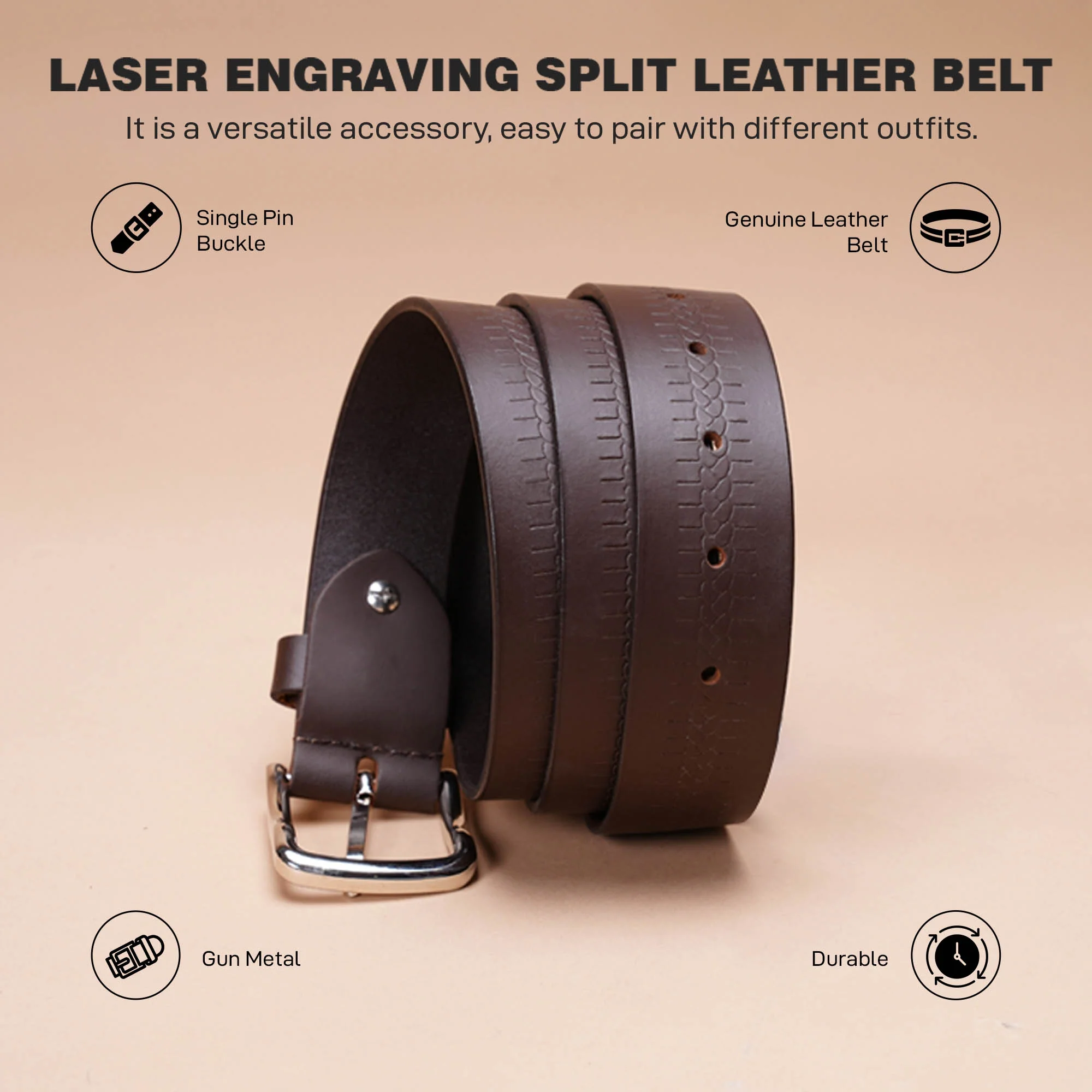 Leather Belt For Men | Classic And Durable - Image 3