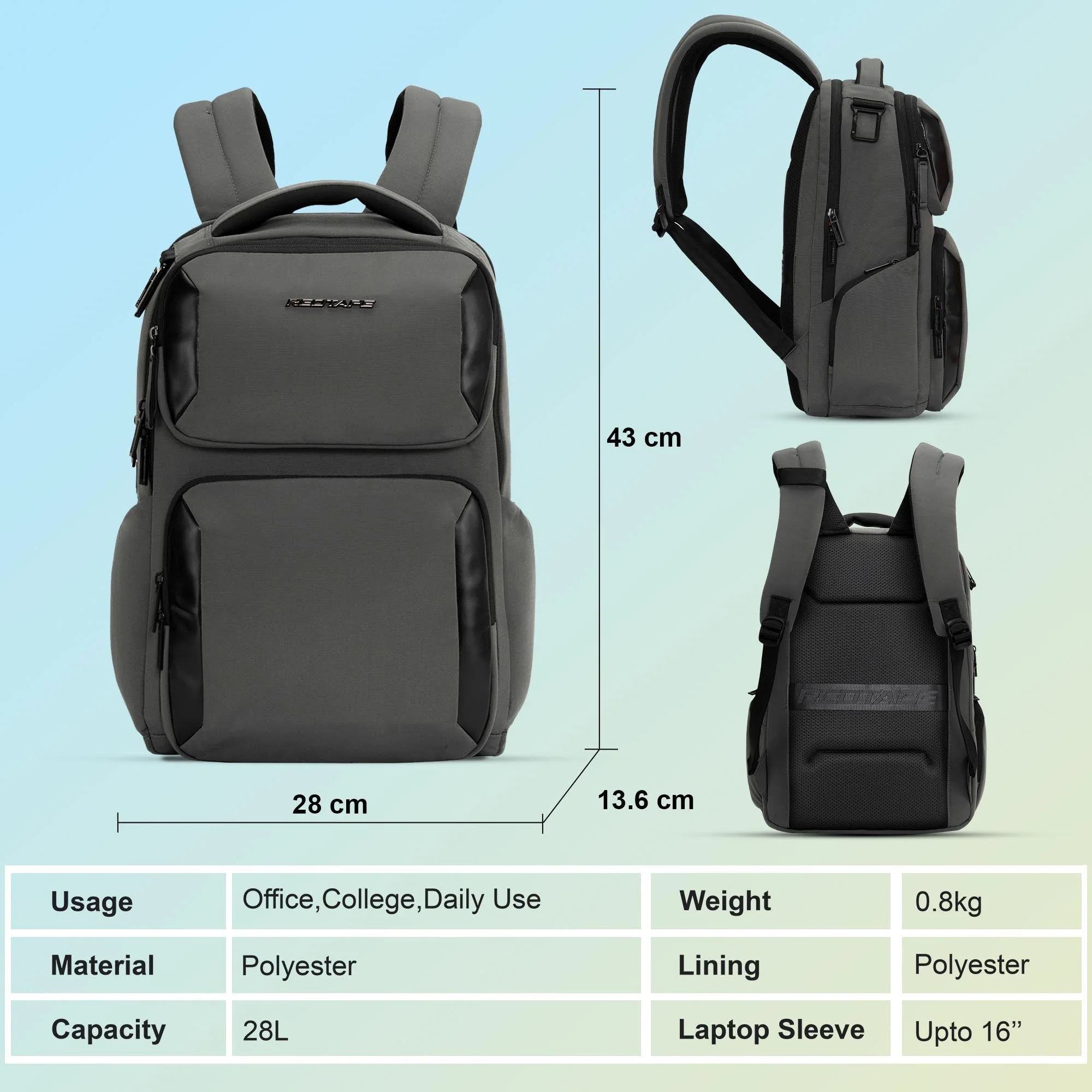 16 Inch Laptop Backpack for Men & Women - Image 5