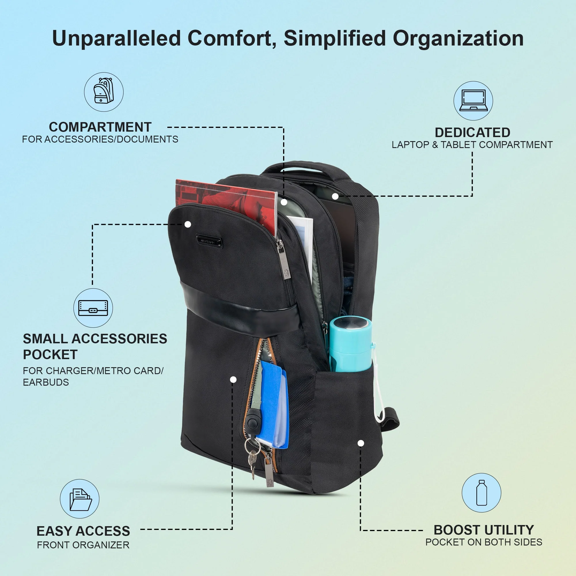 16 Inch Laptop Backpack for Men & Women - Image 2