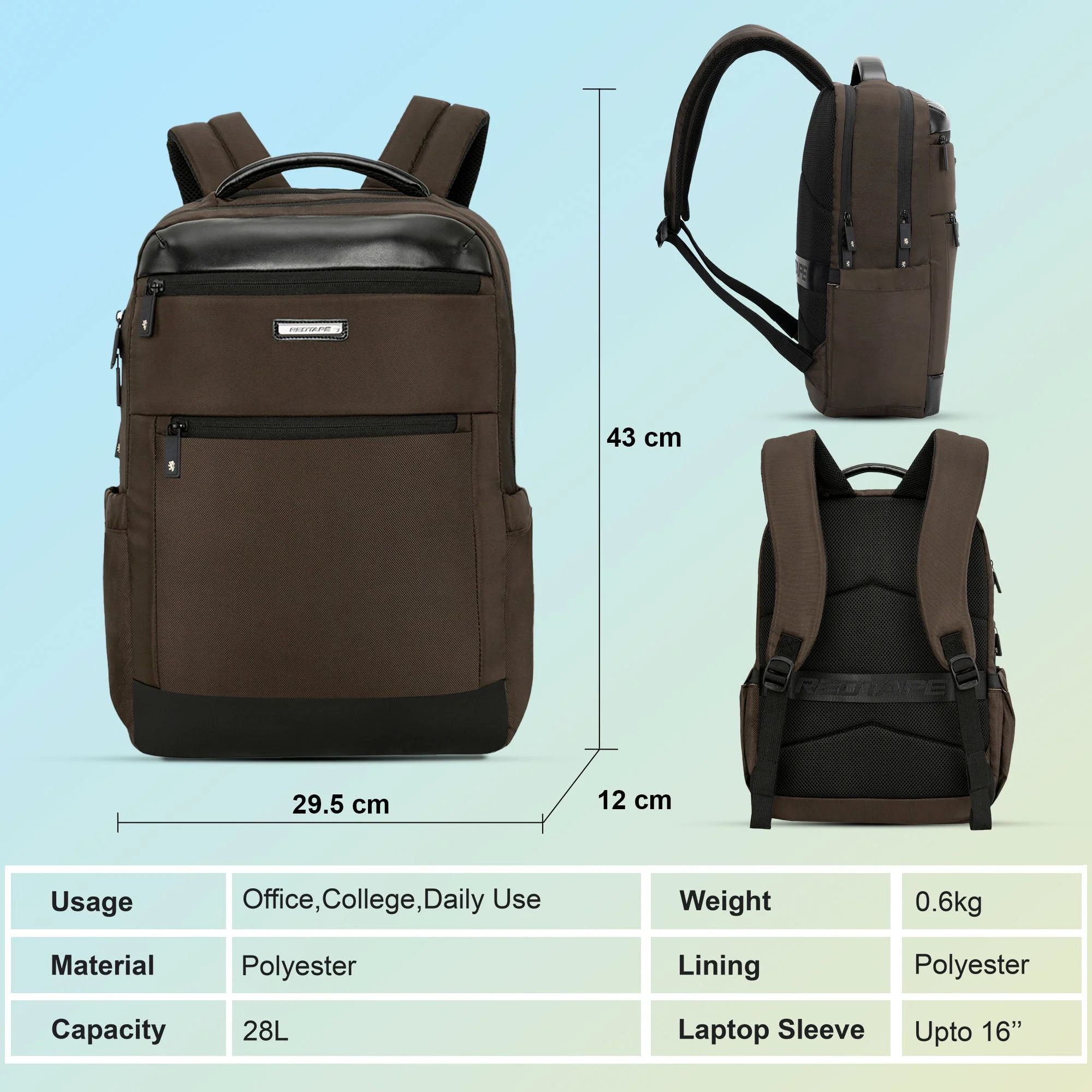 16 Inch Laptop Backpack for Men & Women - Image 5