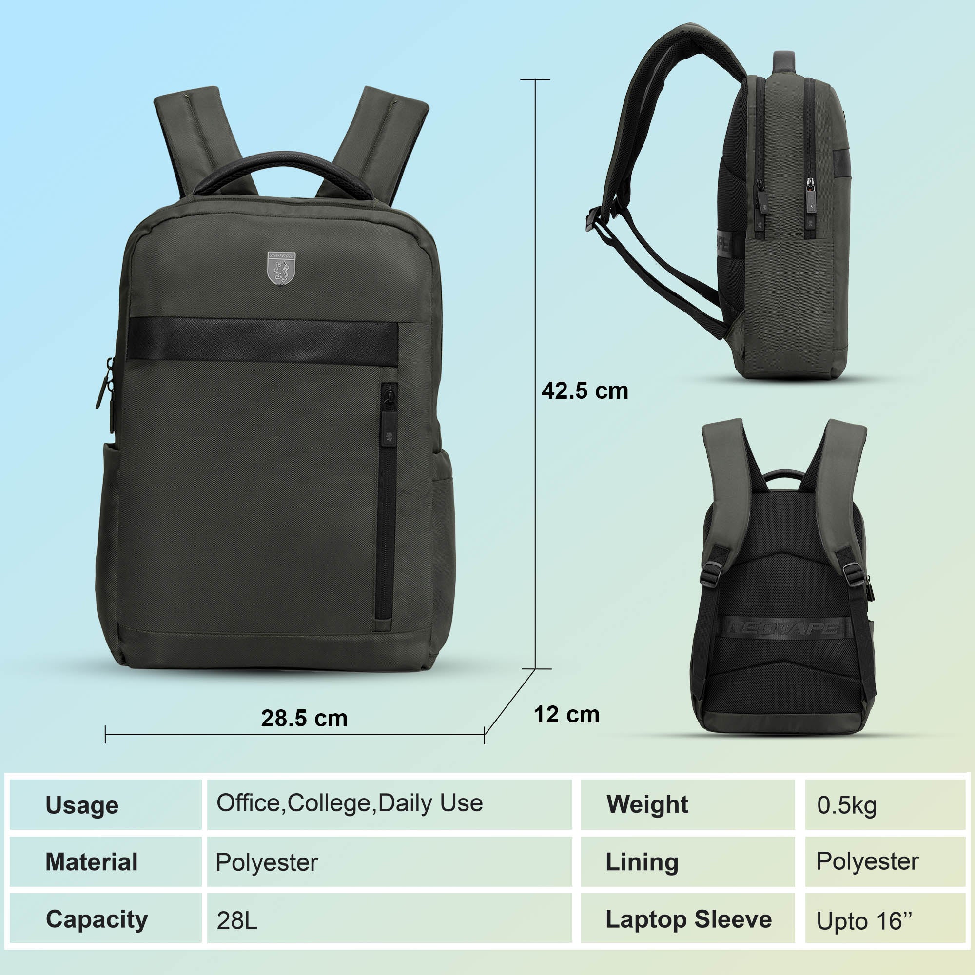 16 Inch Laptop Backpack for Men & Women - Image 5