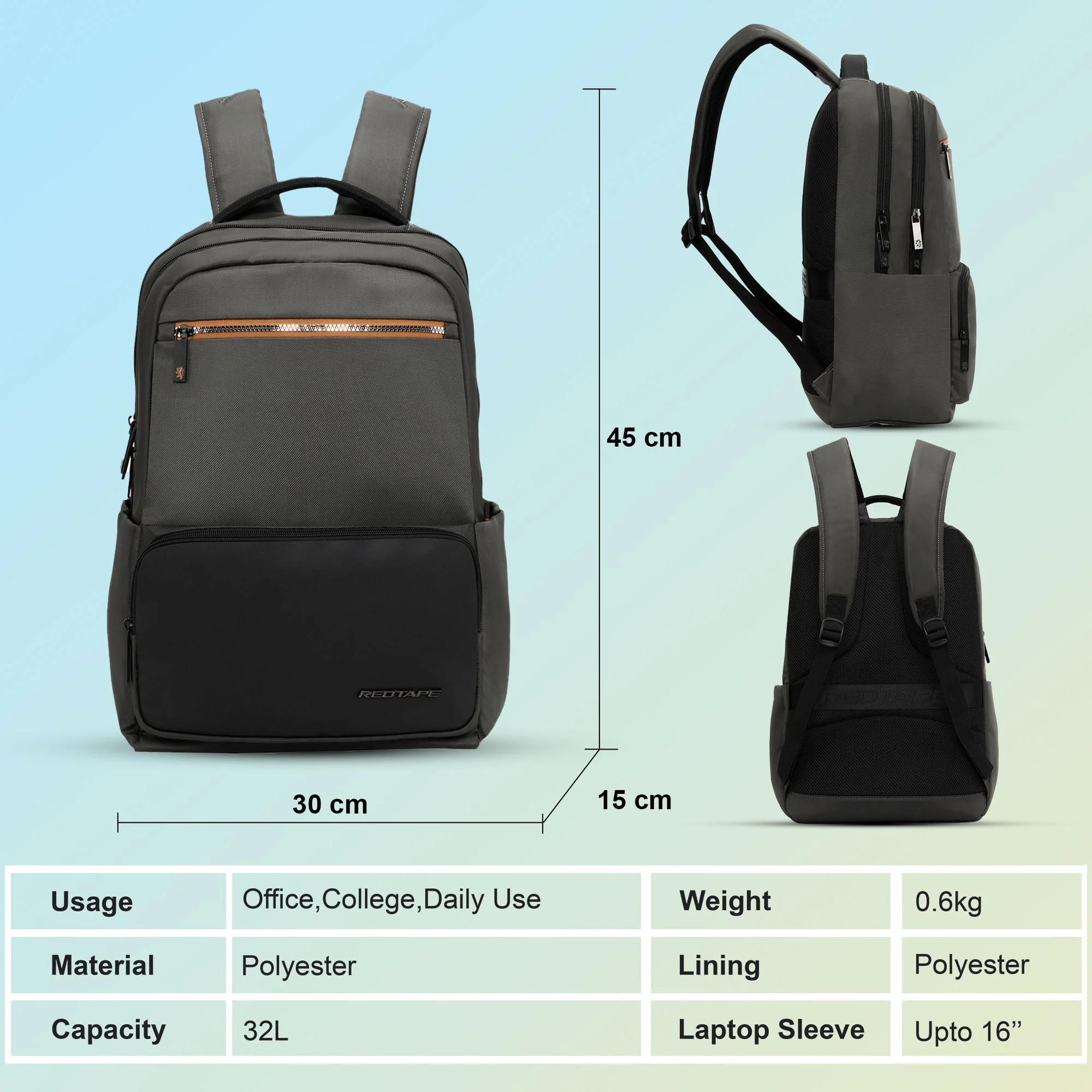 16 Inch Laptop Backpack for Men & Women - Image 5