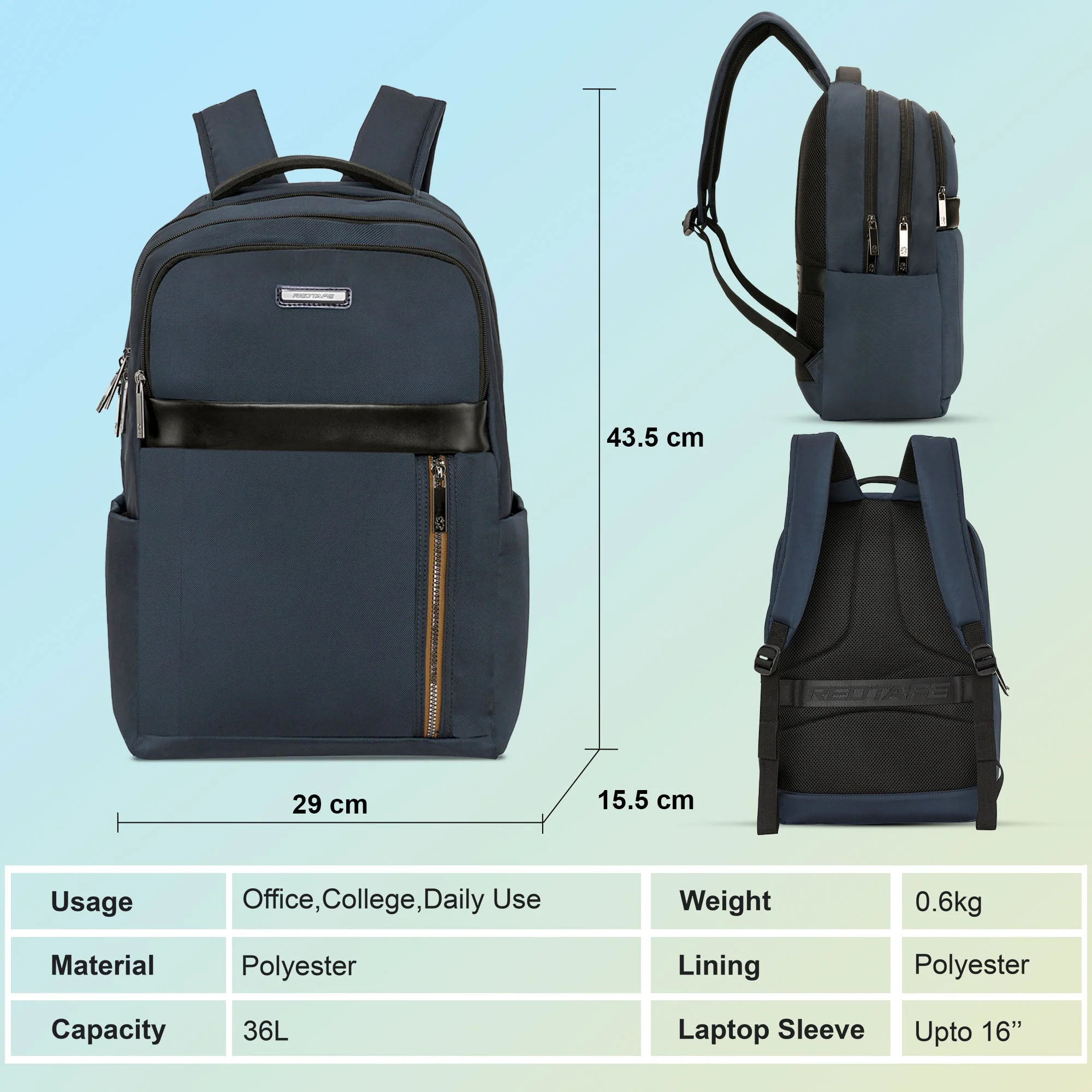 16 Inch Laptop Backpack for Men & Women - Image 5
