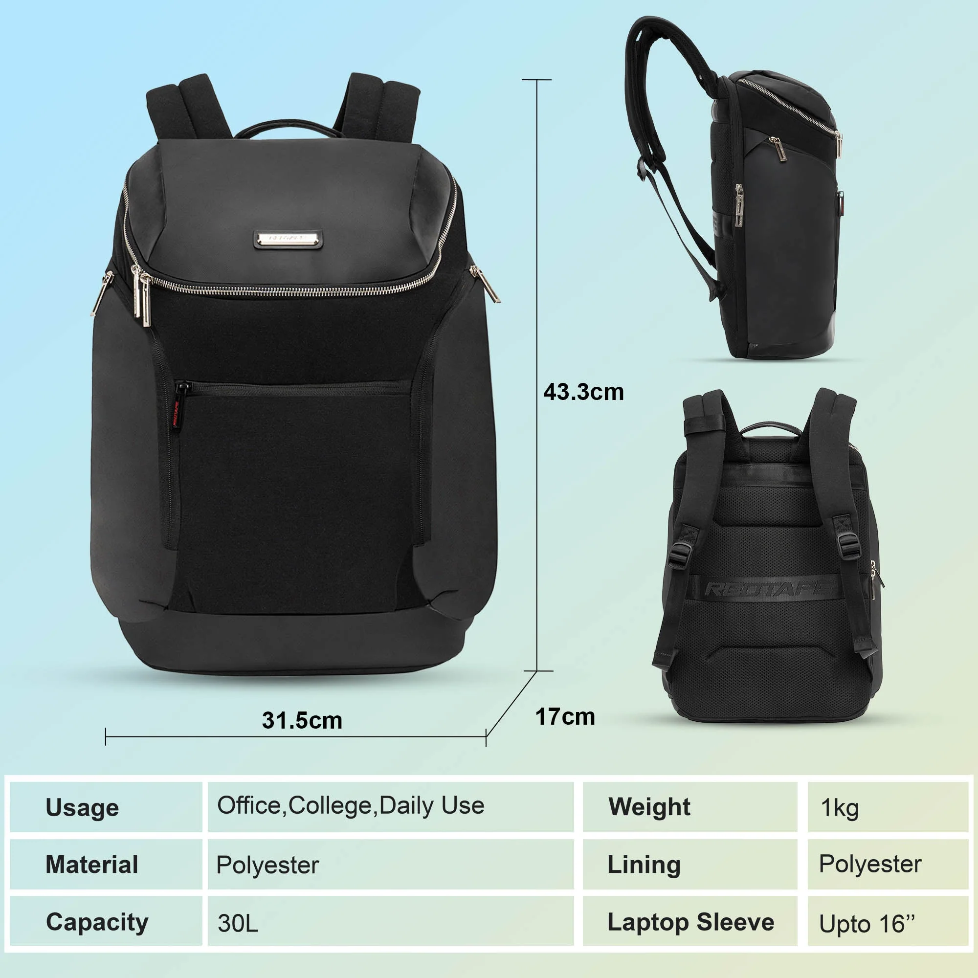 16 Inch Laptop Backpack for Men & Women - Image 5