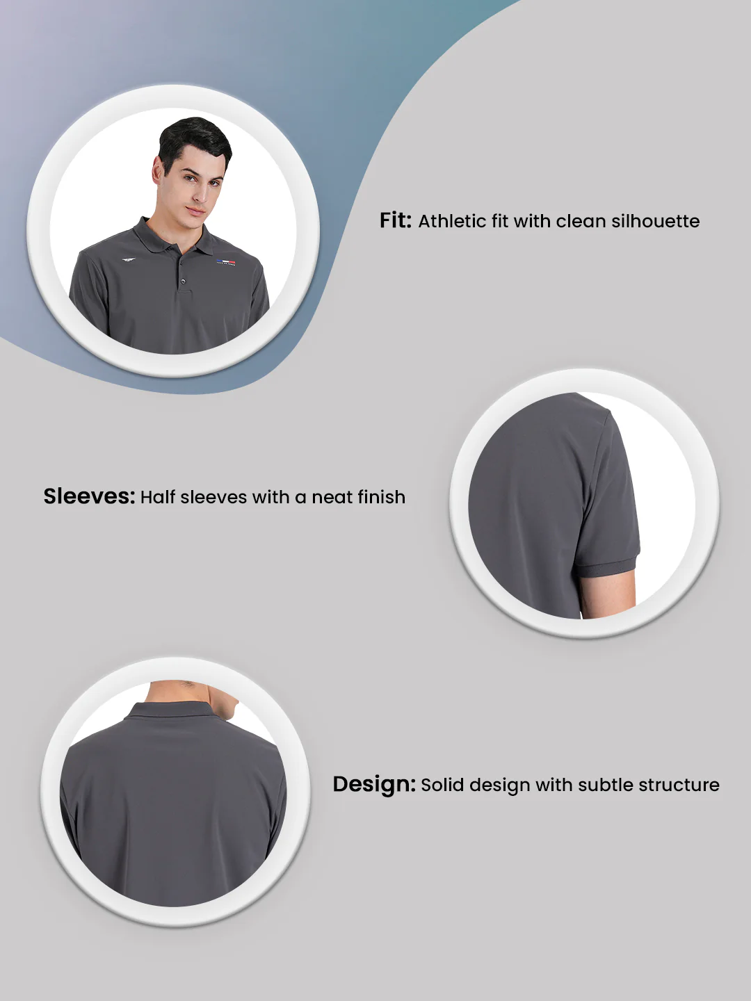 Athleisure Polo T-Shirt for Men - Image 3