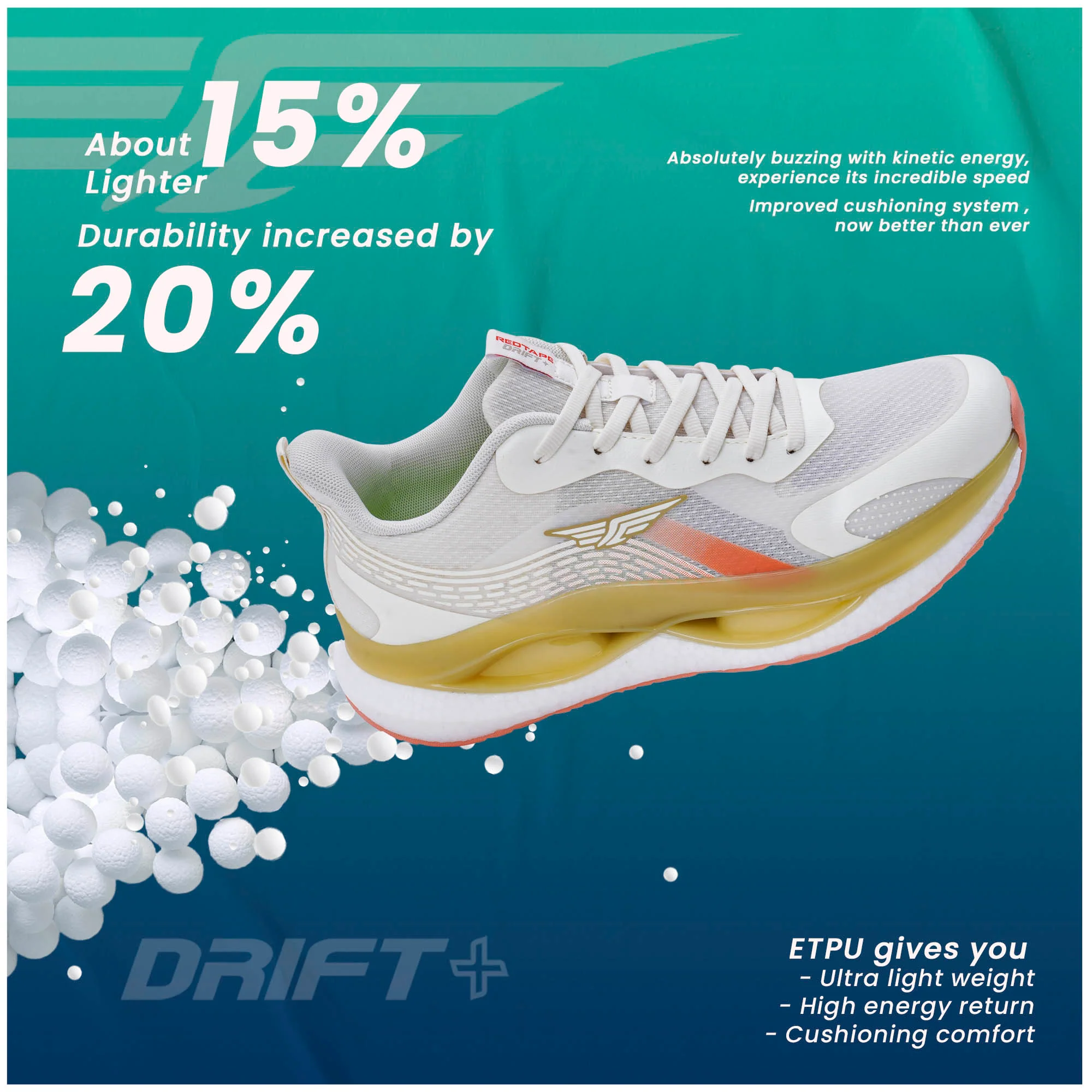 ETPU Athleisure Sport Shoes for Men |Cultured Round-Toe Shape, Cushioning Technology & Smart Ventilation - Image 7