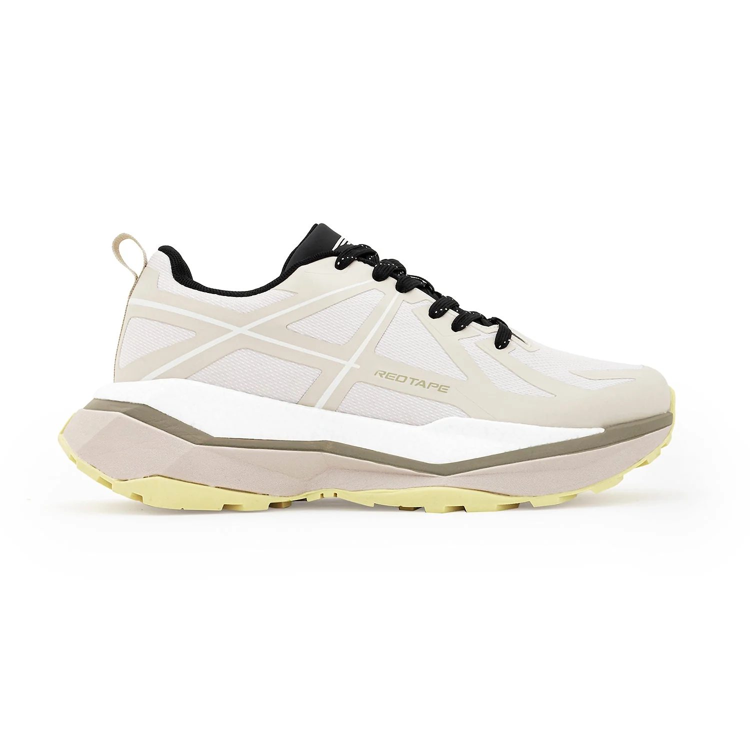 Athleisure Sports Shoes for Men in Beige and Yellow | Low-Cut Shoes. - Image 2