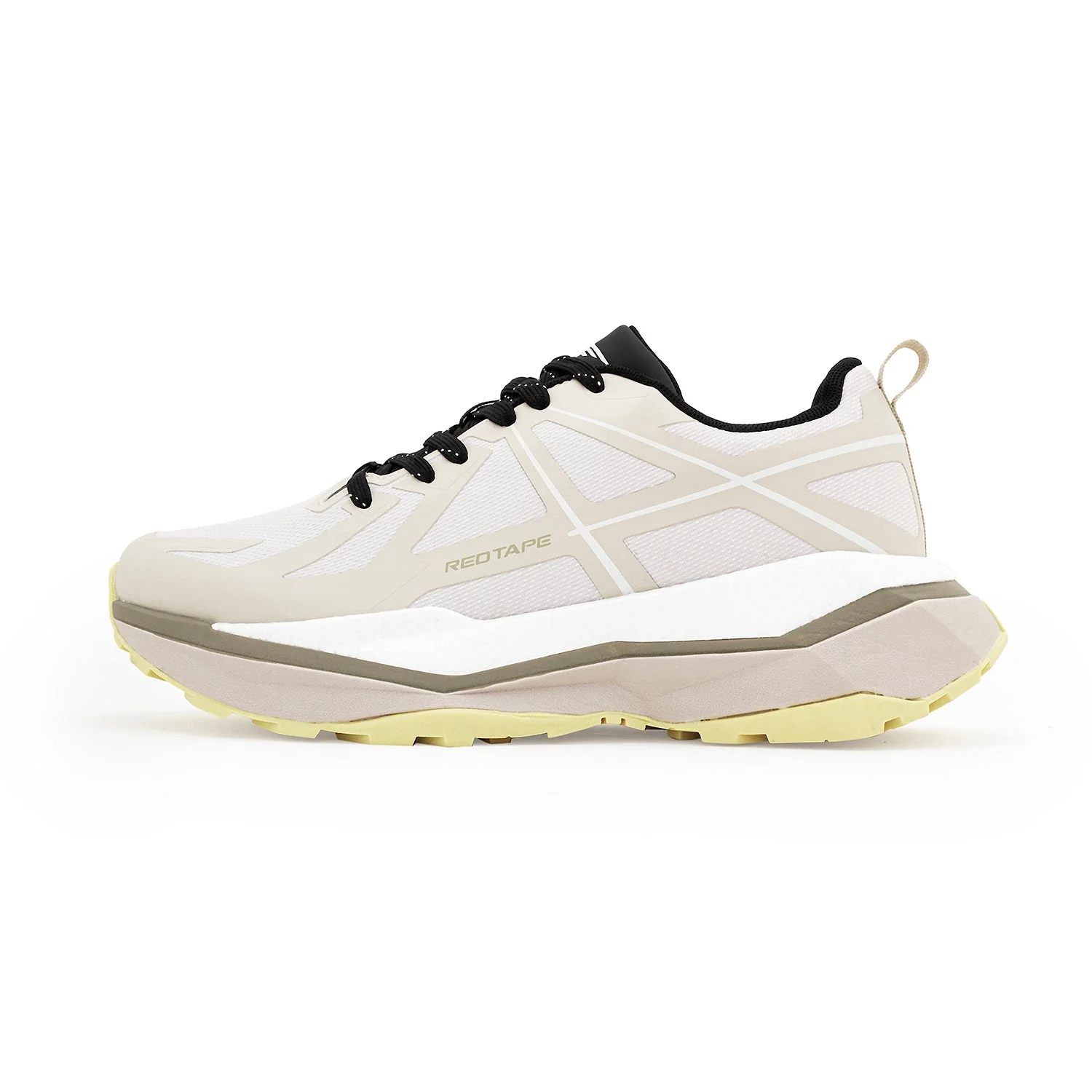 Athleisure Sports Shoes for Men in Beige and Yellow | Low-Cut Shoes. - Image 3