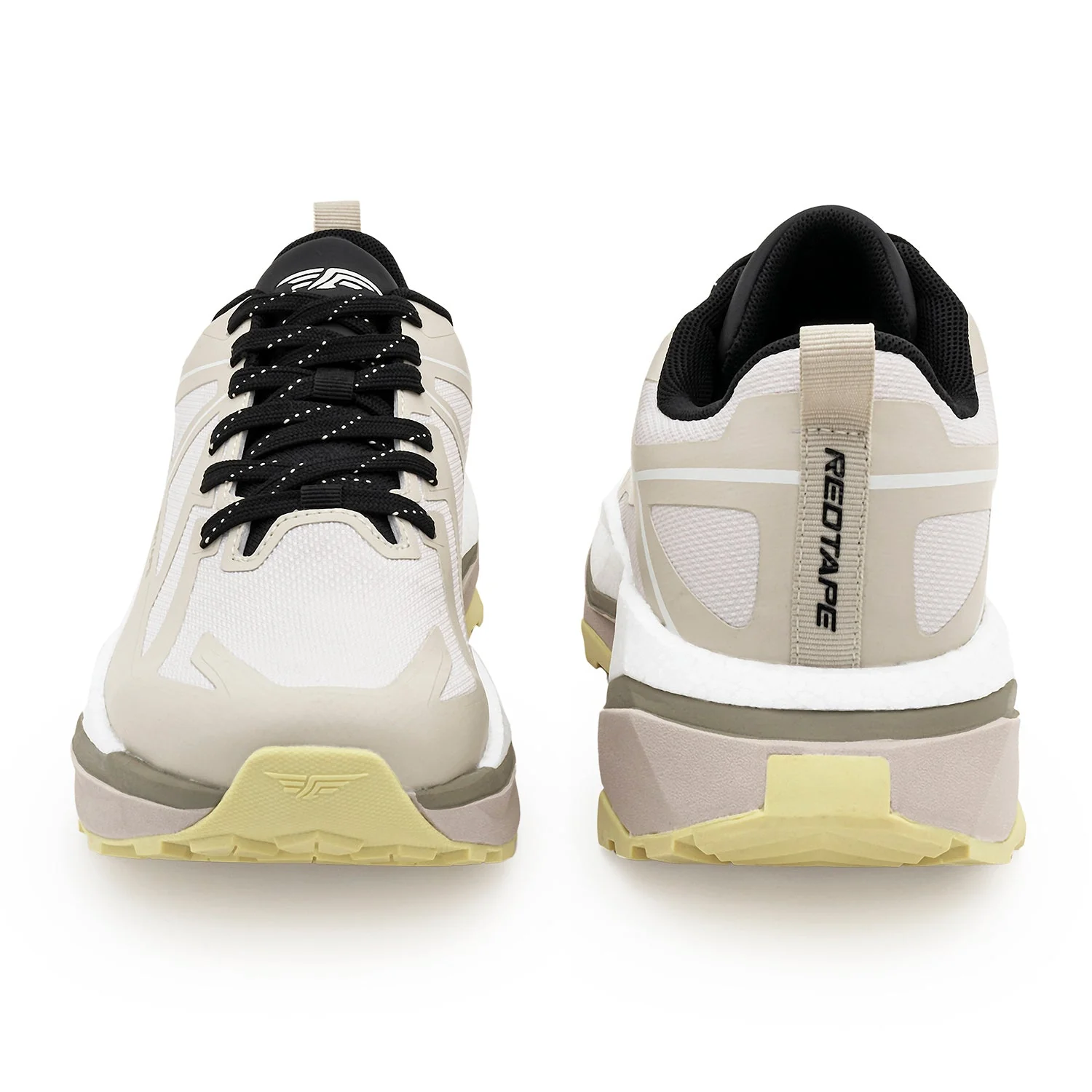 Athleisure Sports Shoes for Men in Beige and Yellow | Low-Cut Shoes. - Image 4