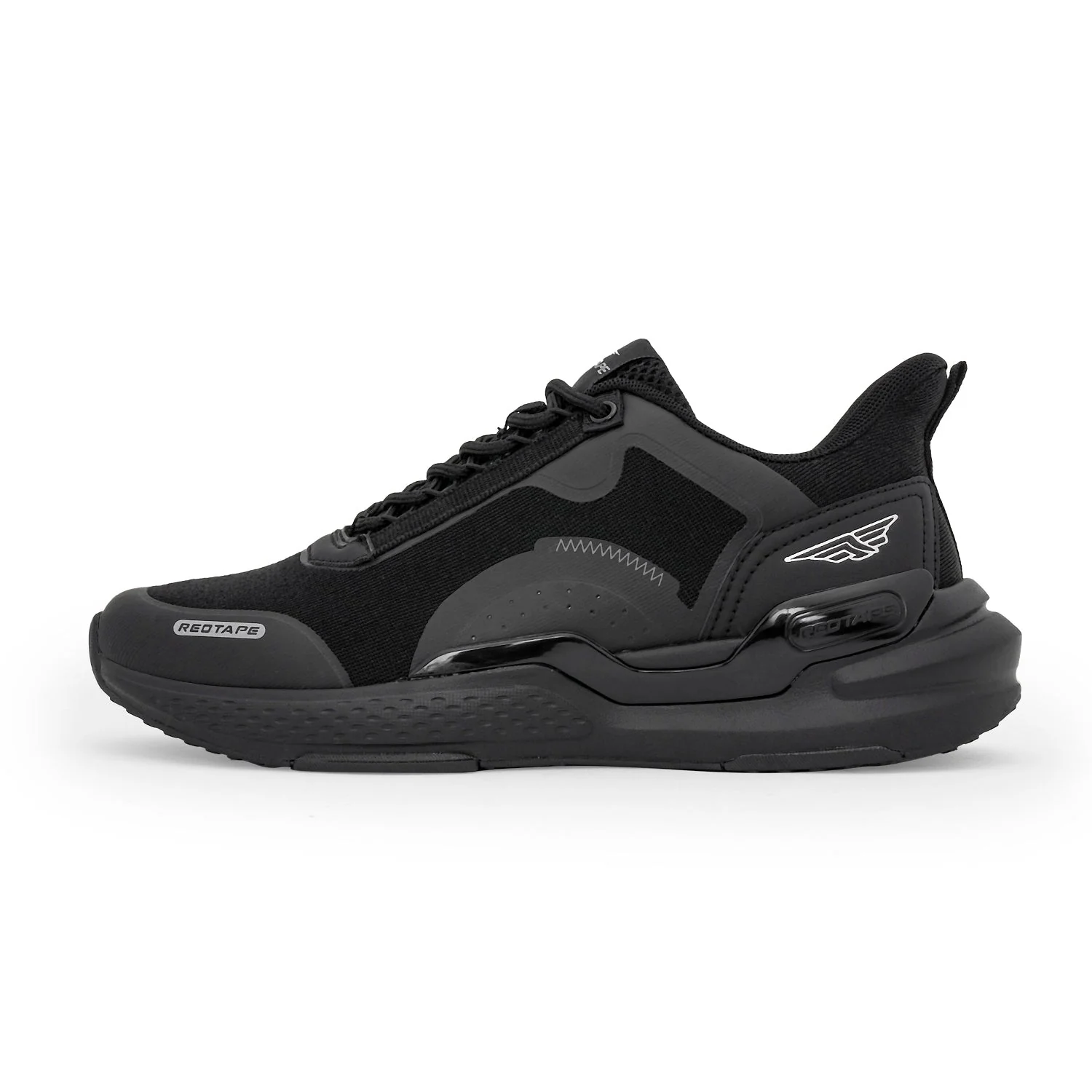 Athleisure Sports Shoes for Men in Black | Low-Cut Shoes. - Image 3