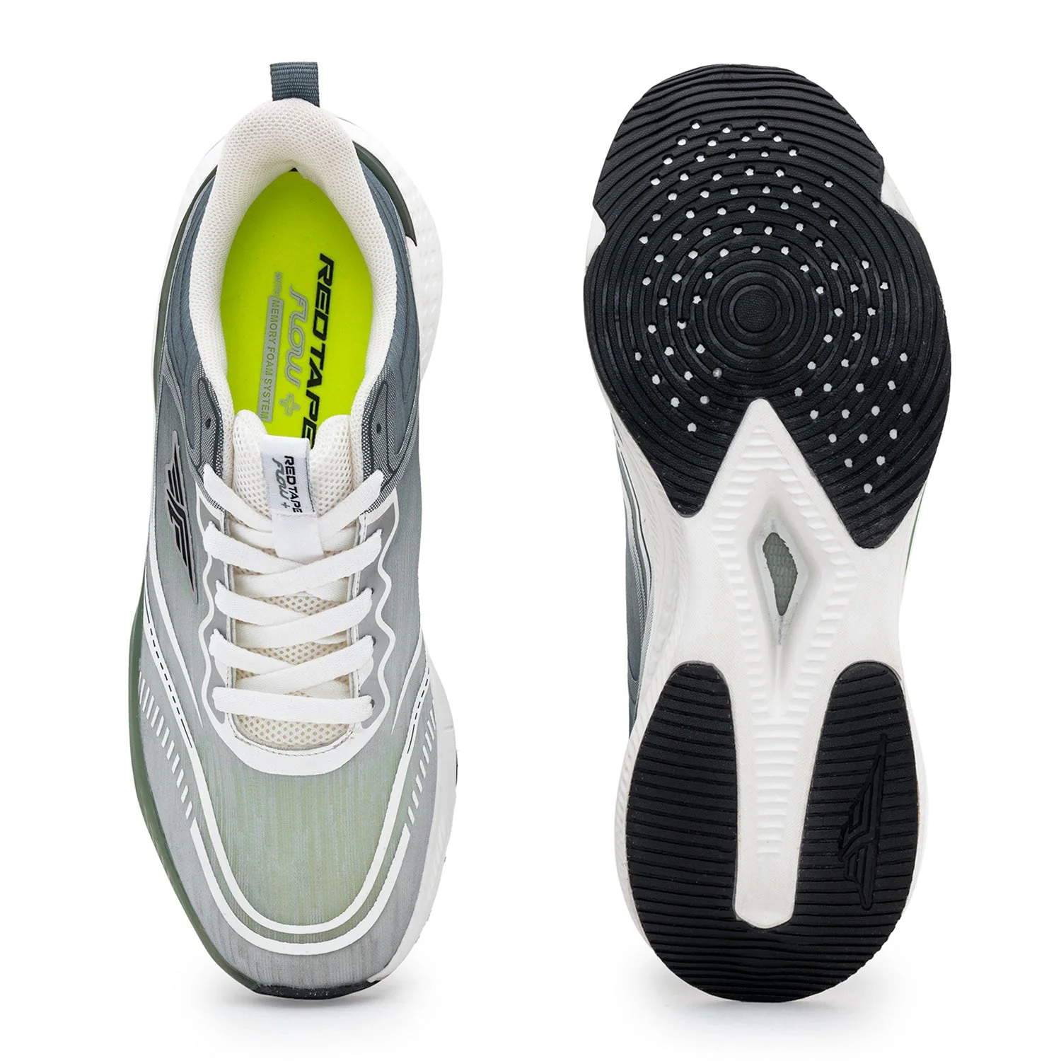 Athleisure Sports Shoes for Men in White and Green | Low-Cut Shoes. - Image 5
