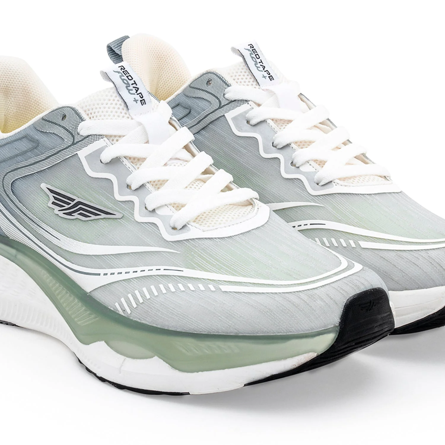 Athleisure Sports Shoes for Men in White and Green | Low-Cut Shoes. - Image 7