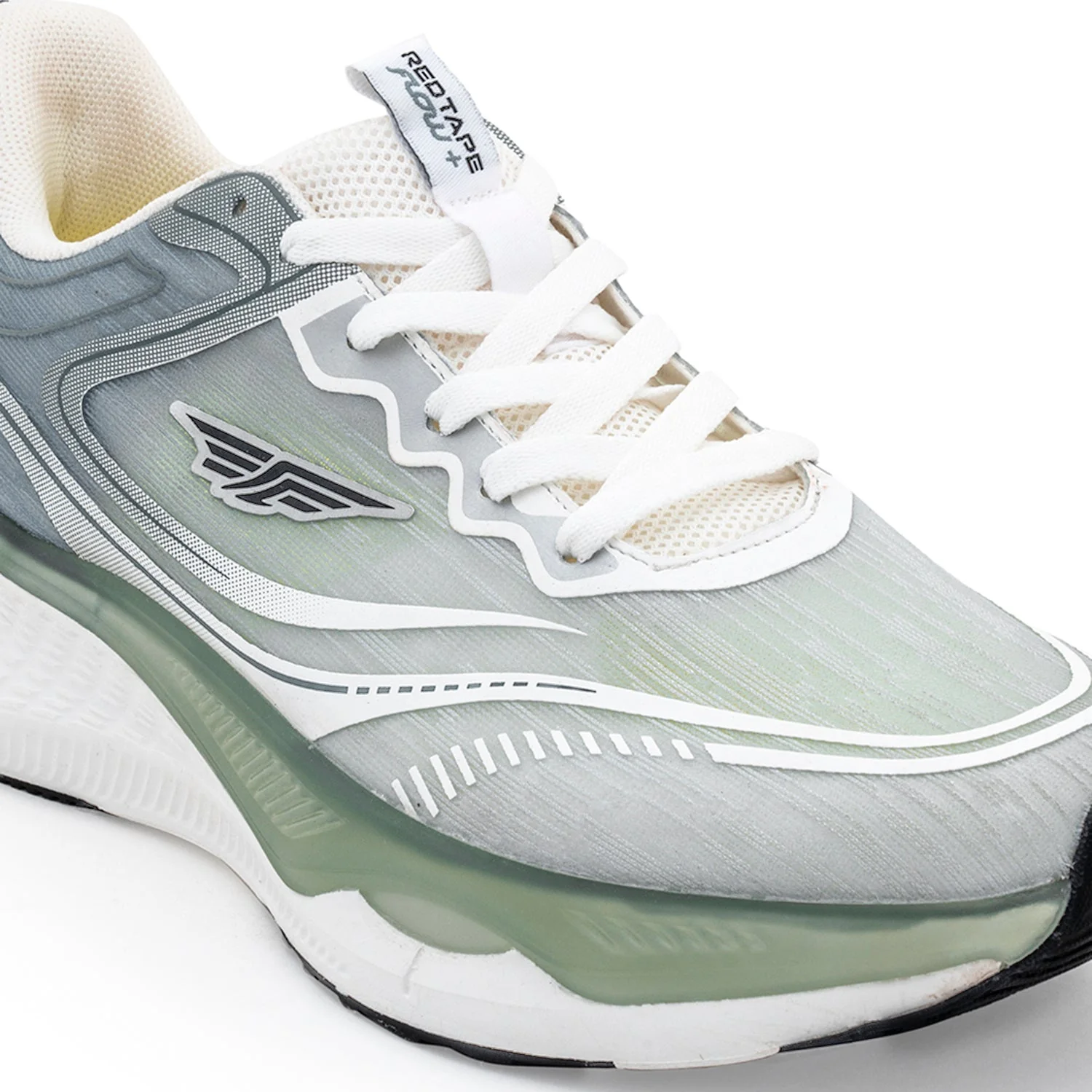 Athleisure Sports Shoes for Men in White and Green | Low-Cut Shoes. - Image 8