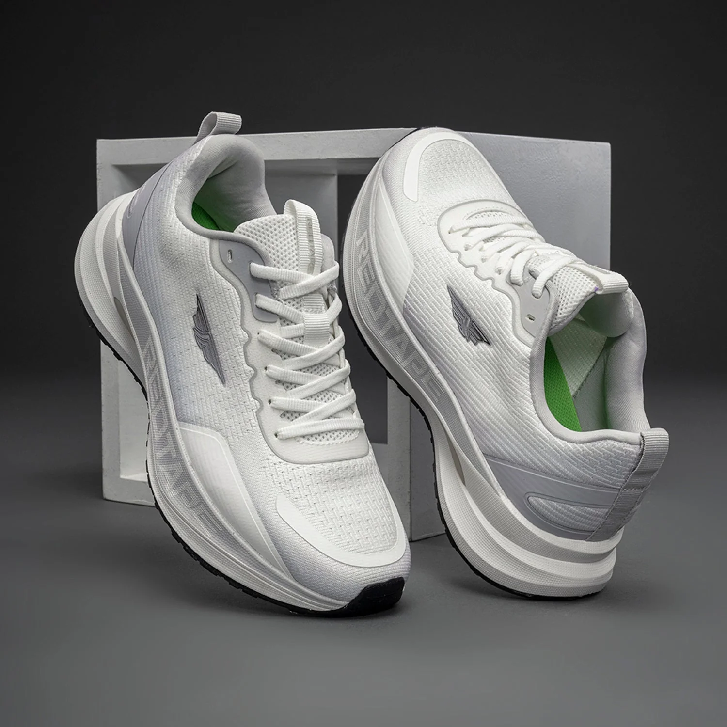 Athleisure Sports Shoes for Men in White and Grey | Low-Cut  Shoes. - Image 6