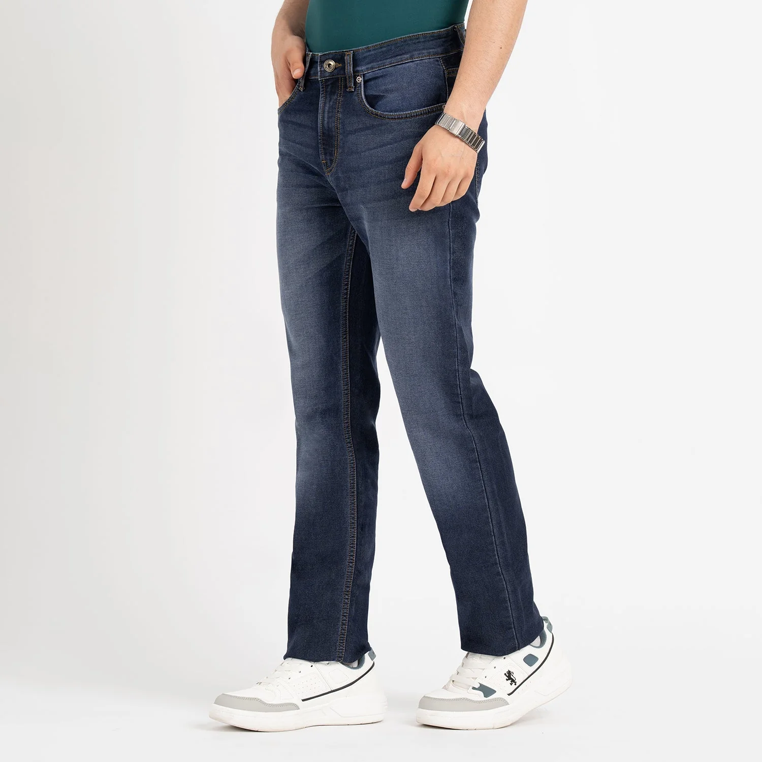 Baggy Jeans for Men in Denim Blue | Straight Fit Casual Jeans - Image 2