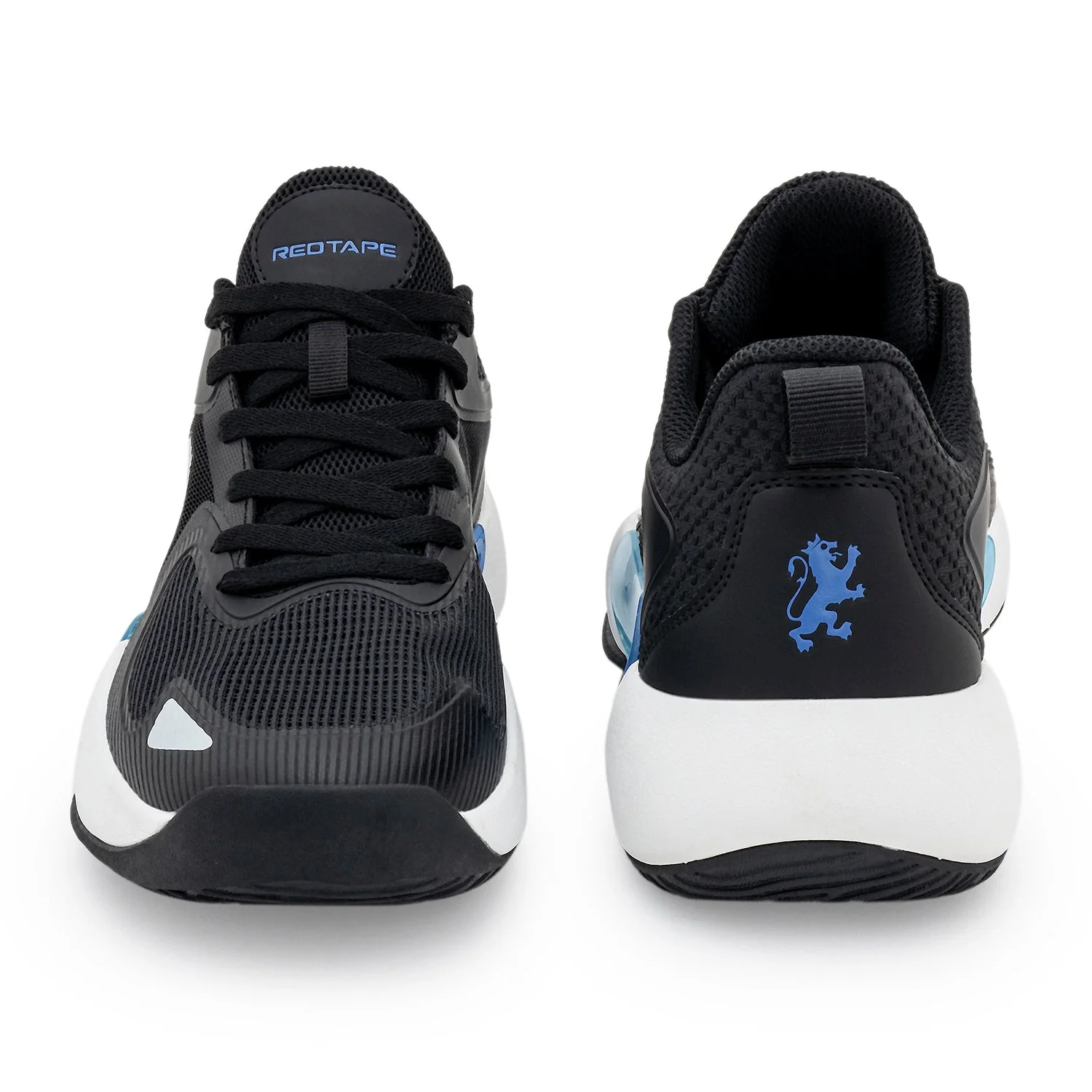 Basketball Shoes for Men in Black and Blue - Image 4