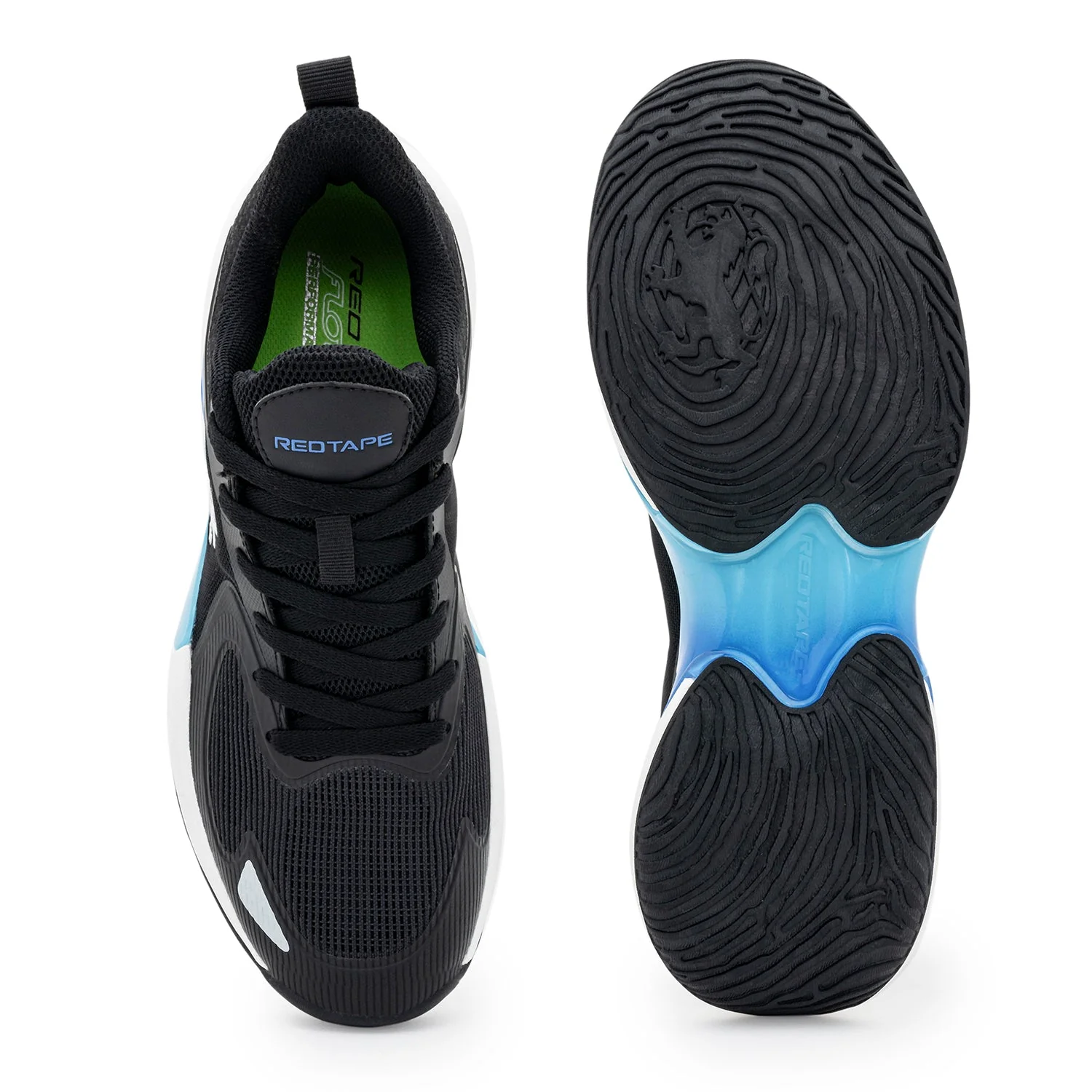 Basketball Shoes for Men in Black and Blue - Image 5
