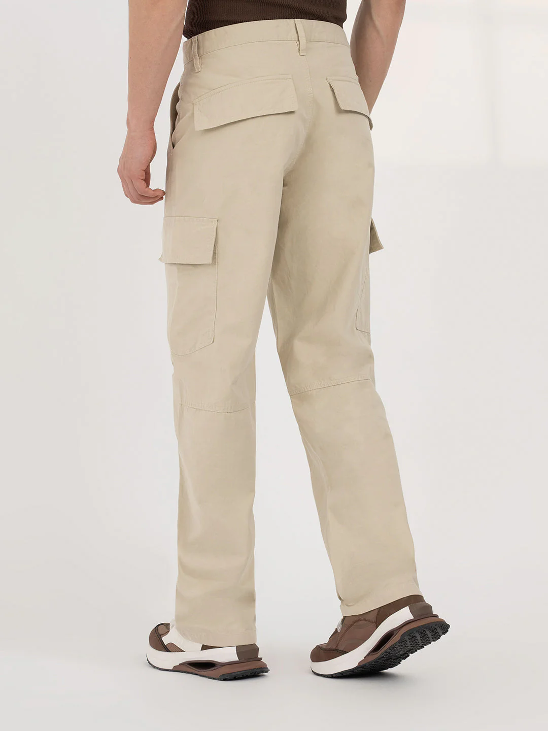 Beige Cargo Trousers for Men | Everyday Casual Wear - Image 4