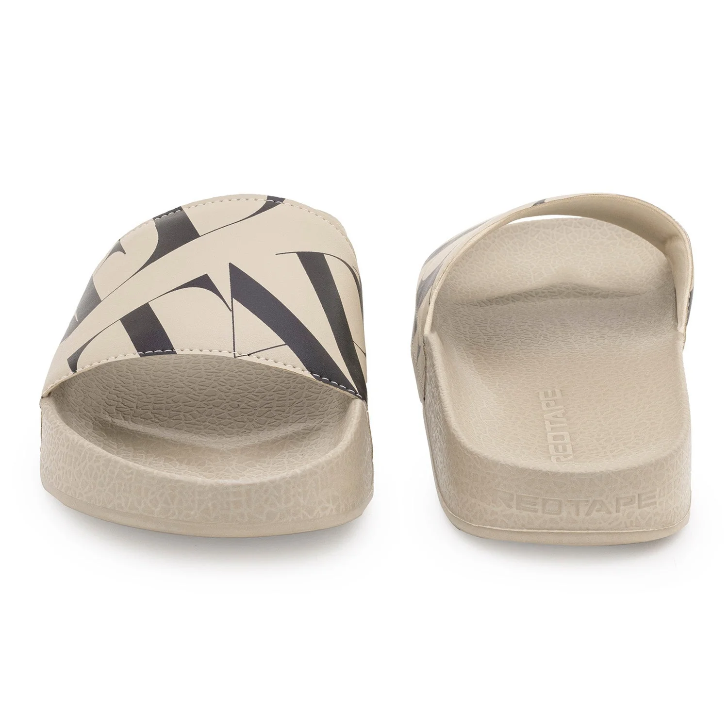 Beige Casual Pool Sliders for Men | Everyday Comfort - Image 4