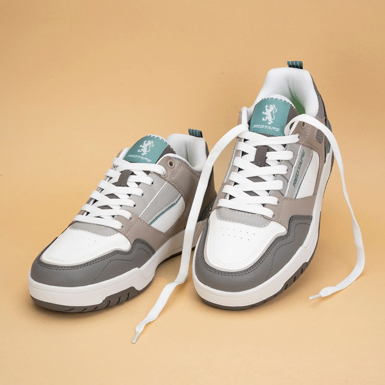 Beige Lifestyle Sneakers for Men - Image 6