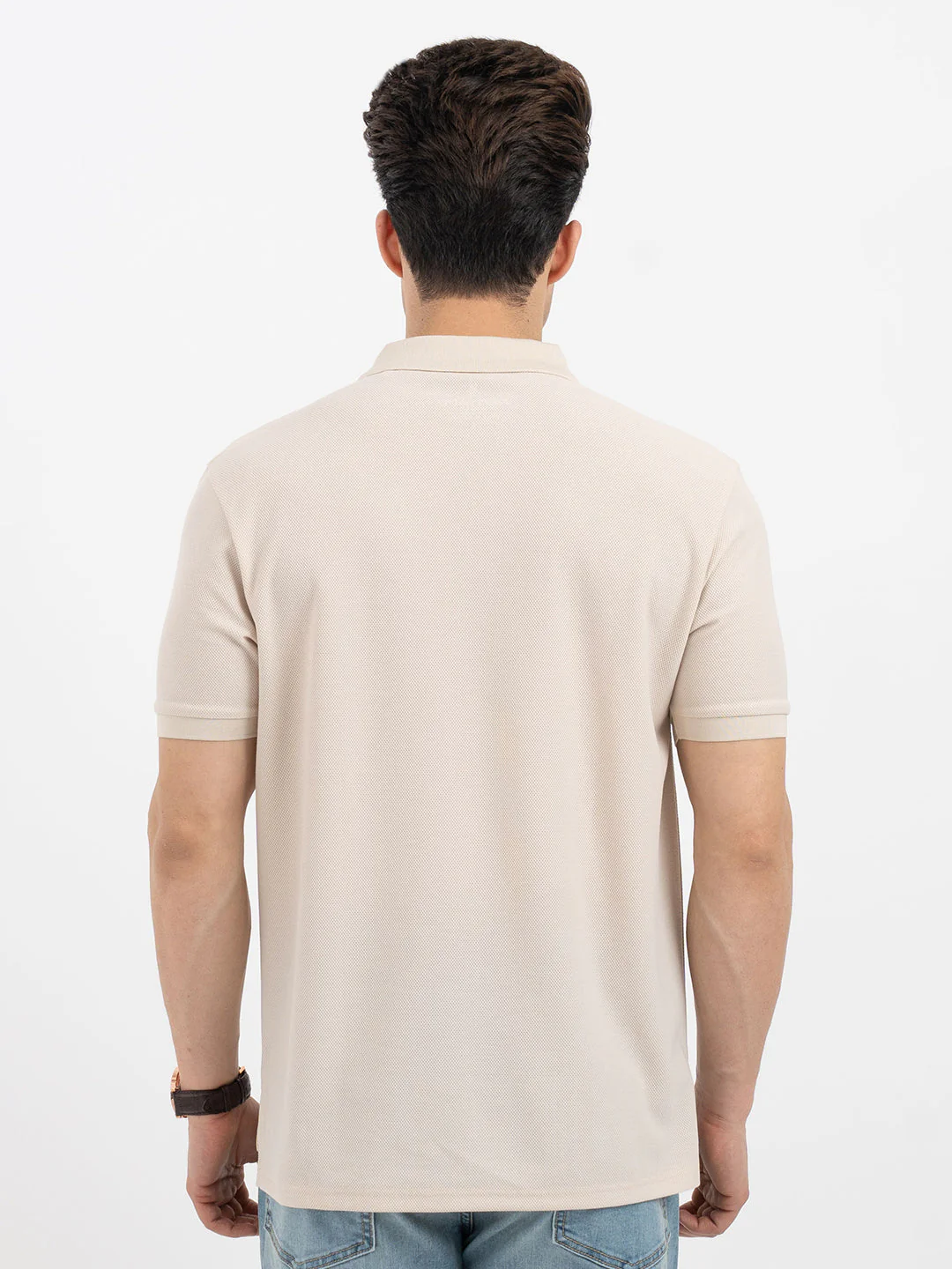 Red Tape Beige Polo T-Shirt for Men - Image 3