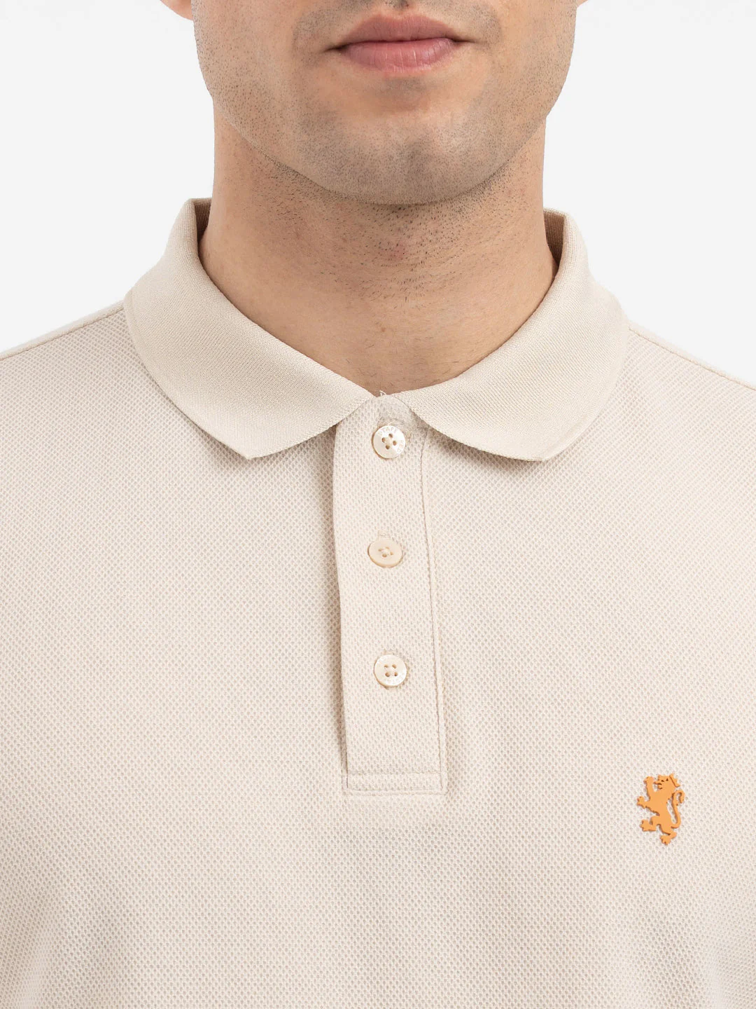 Red Tape Beige Polo T-Shirt for Men - Image 4